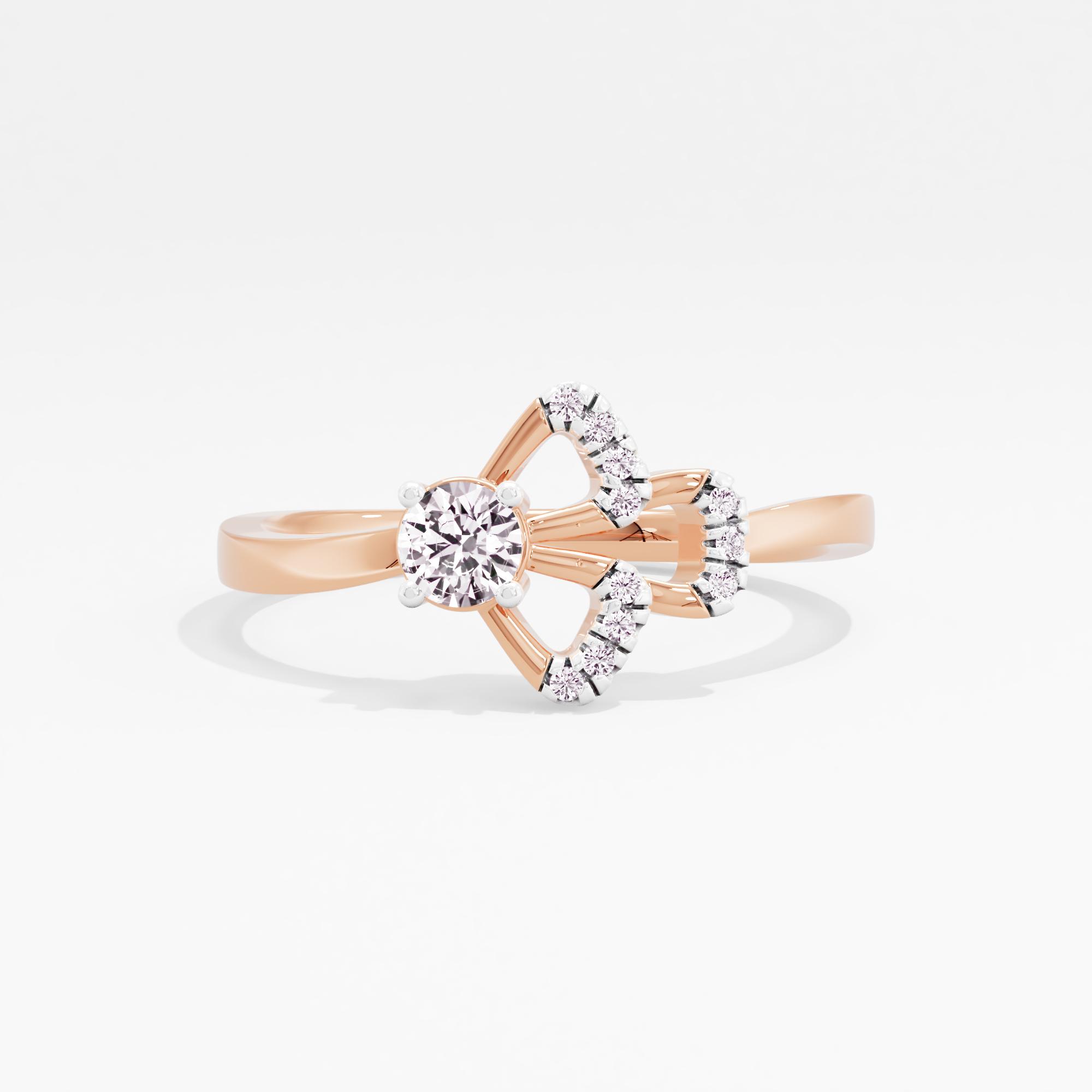 Iris Petal Solitaire Ring