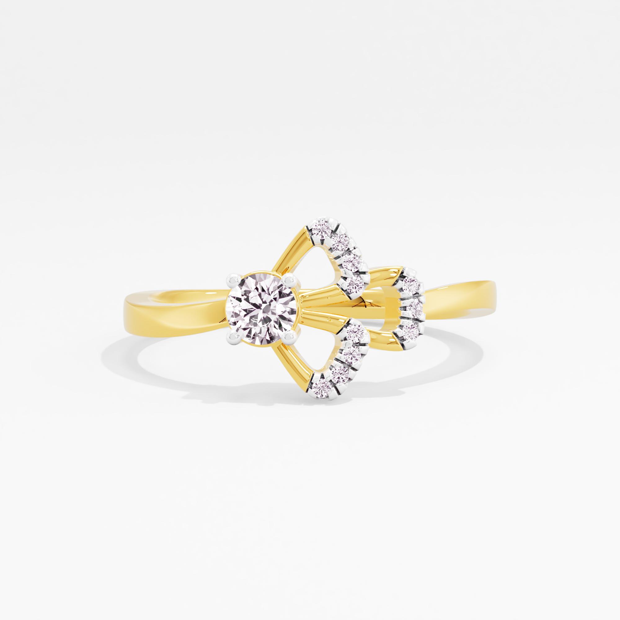 Iris Petal Solitaire Ring