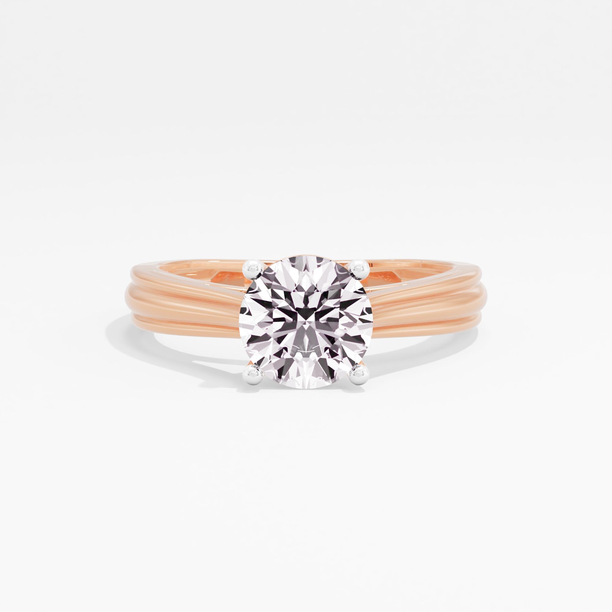 Golden Twilight Solitaire Ring