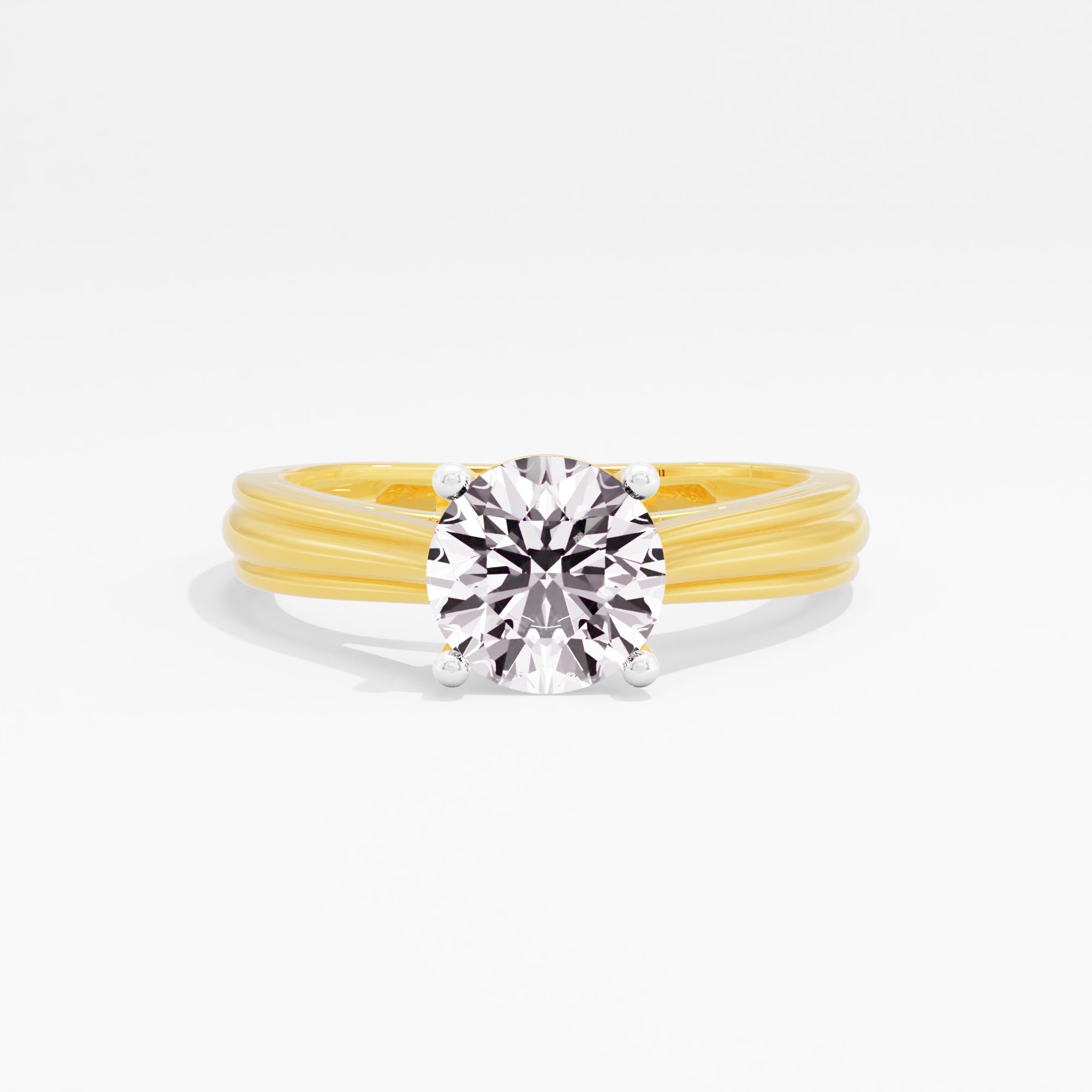 Golden Twilight Solitaire Ring