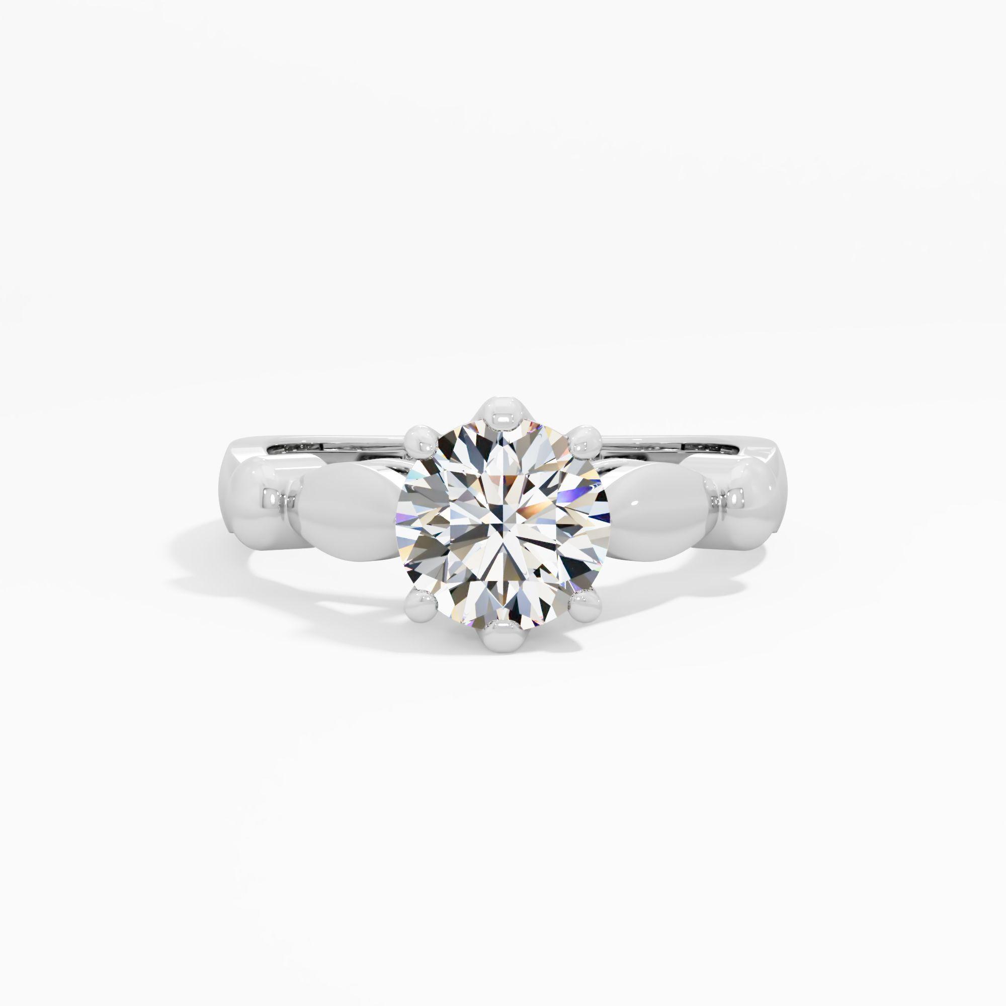 Stellar Pulse 2 Tone Solitaire Ring