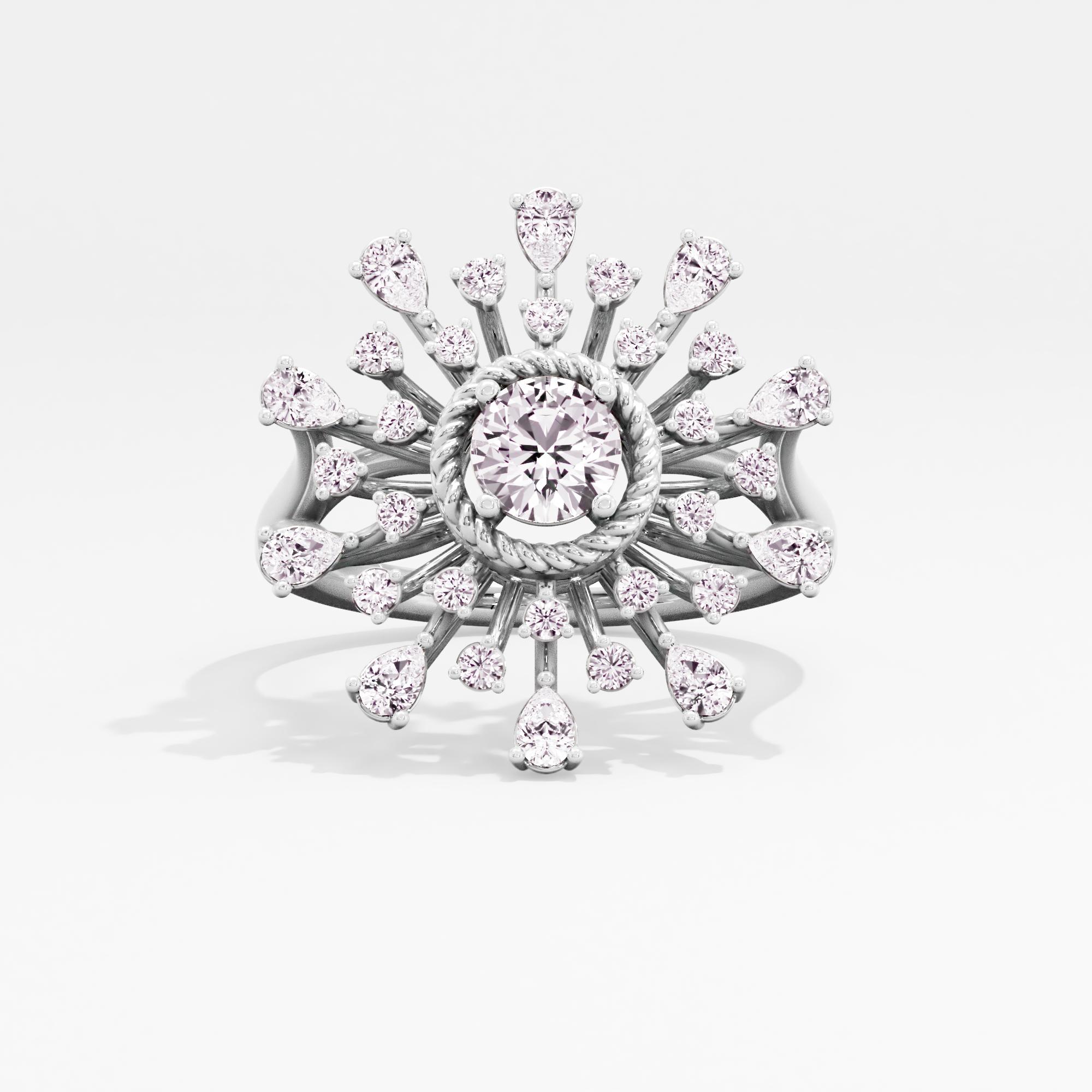 Bedazzling Glow Solitaire Cocktail Ring