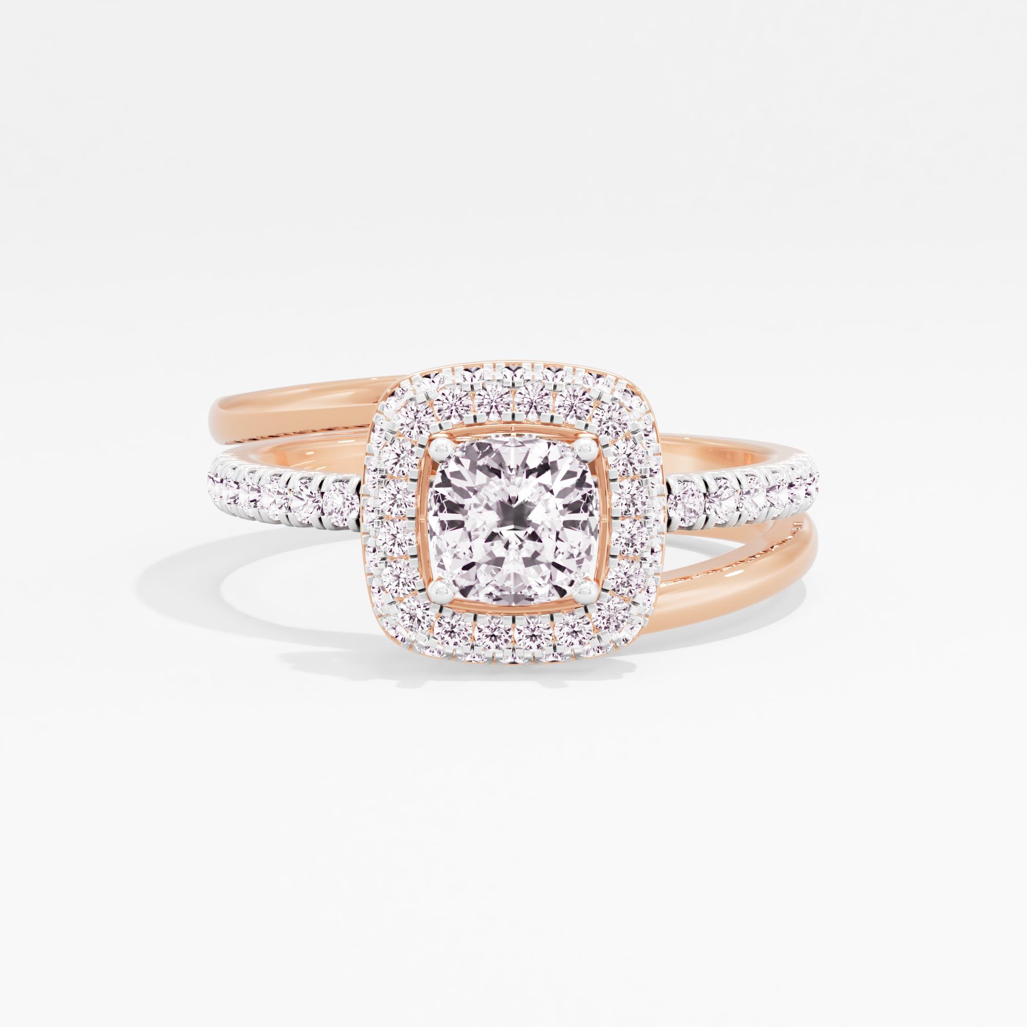 Ethereal Glow Detachable Halo Engagement Ring