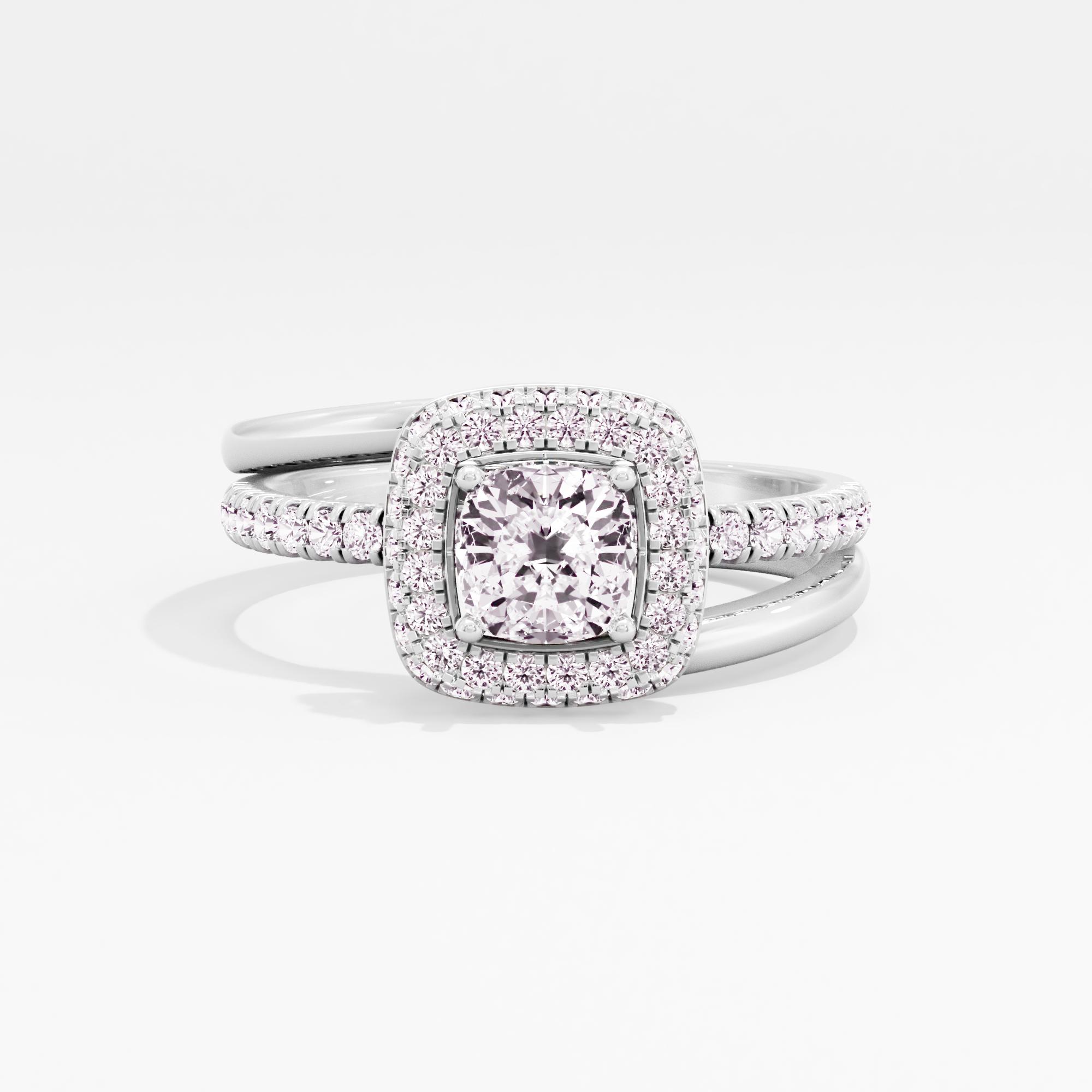 Ethereal Glow Detachable Halo Engagement Ring