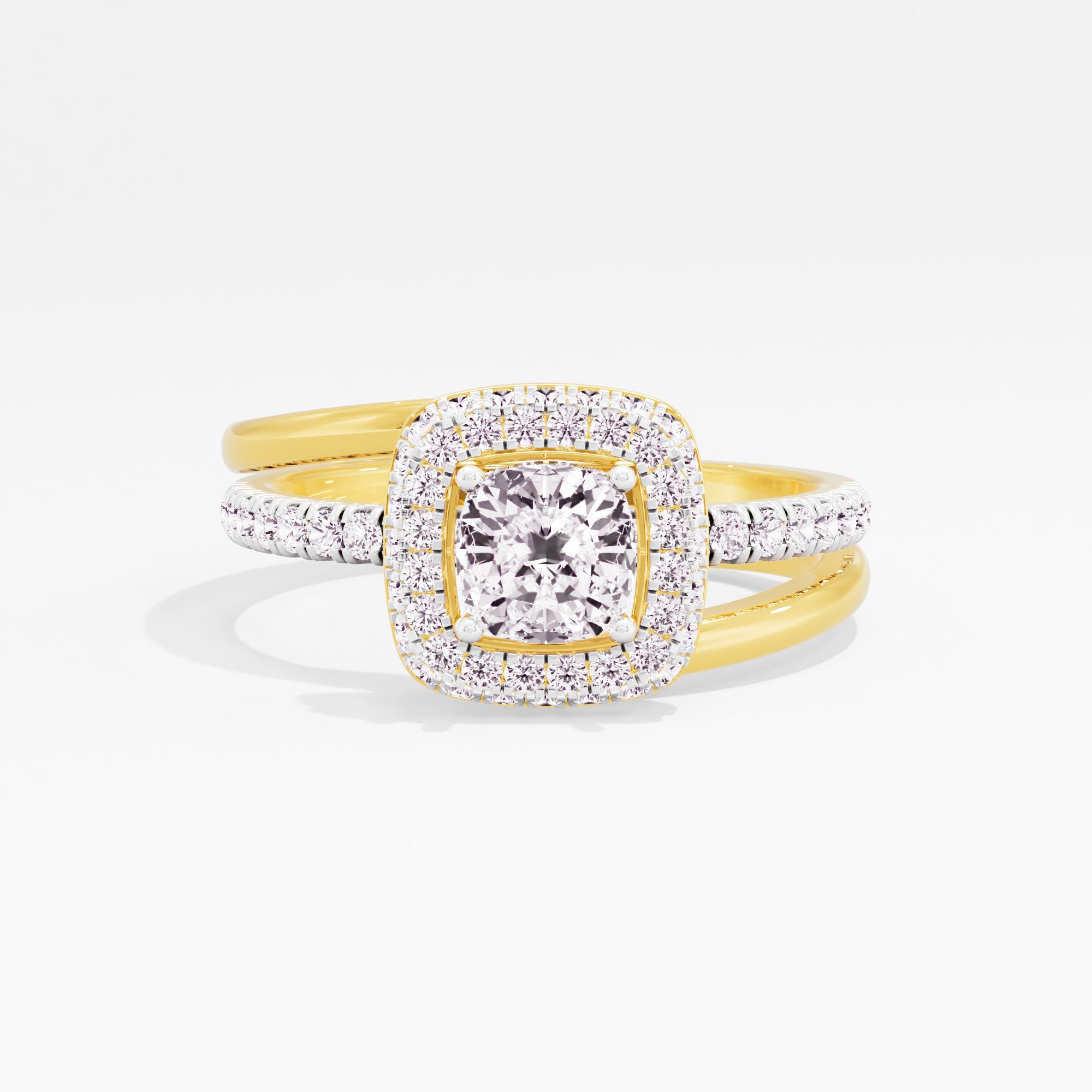 Ethereal Glow Detachable Halo Engagement Ring