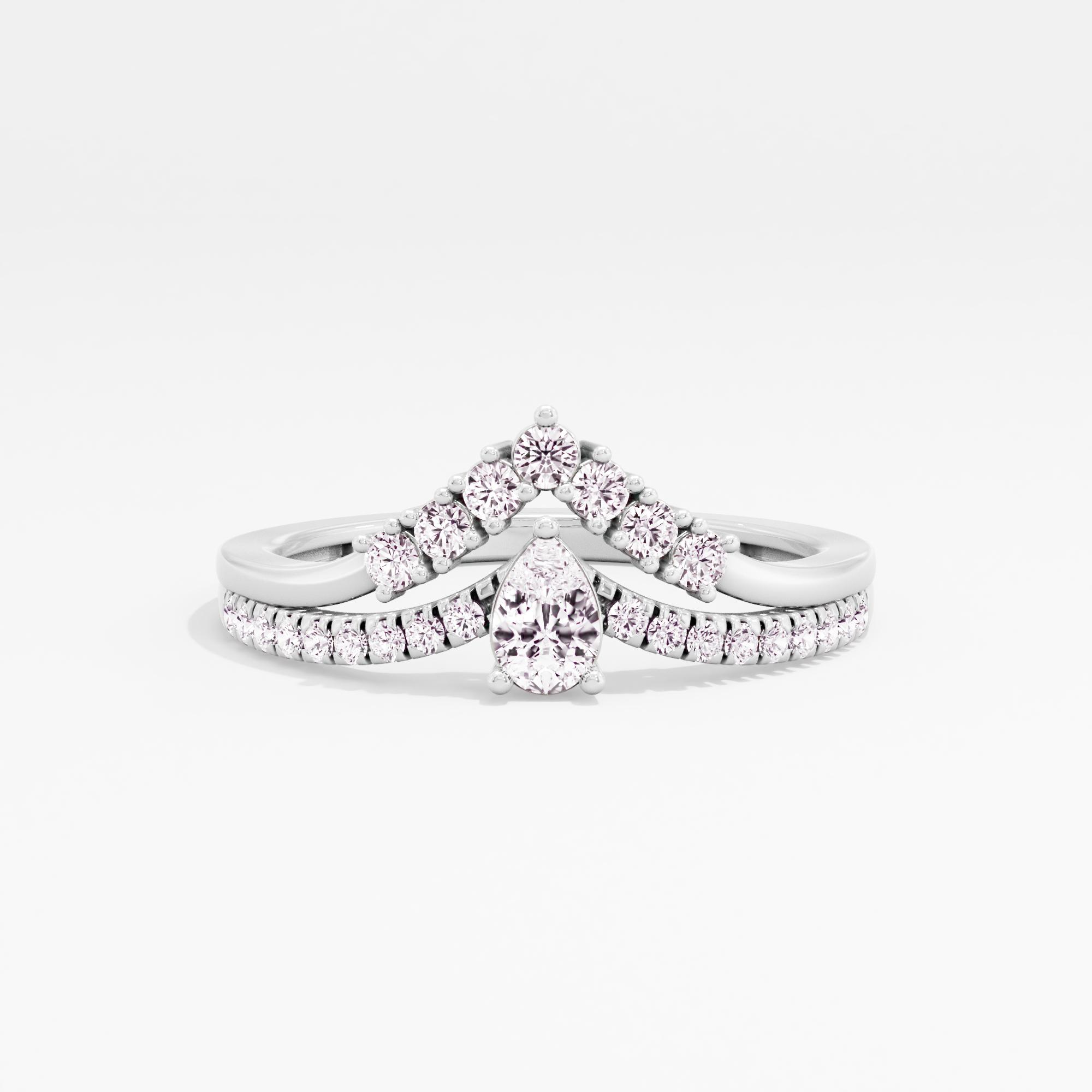 Serene Ascent Solitaire Chevron Ring