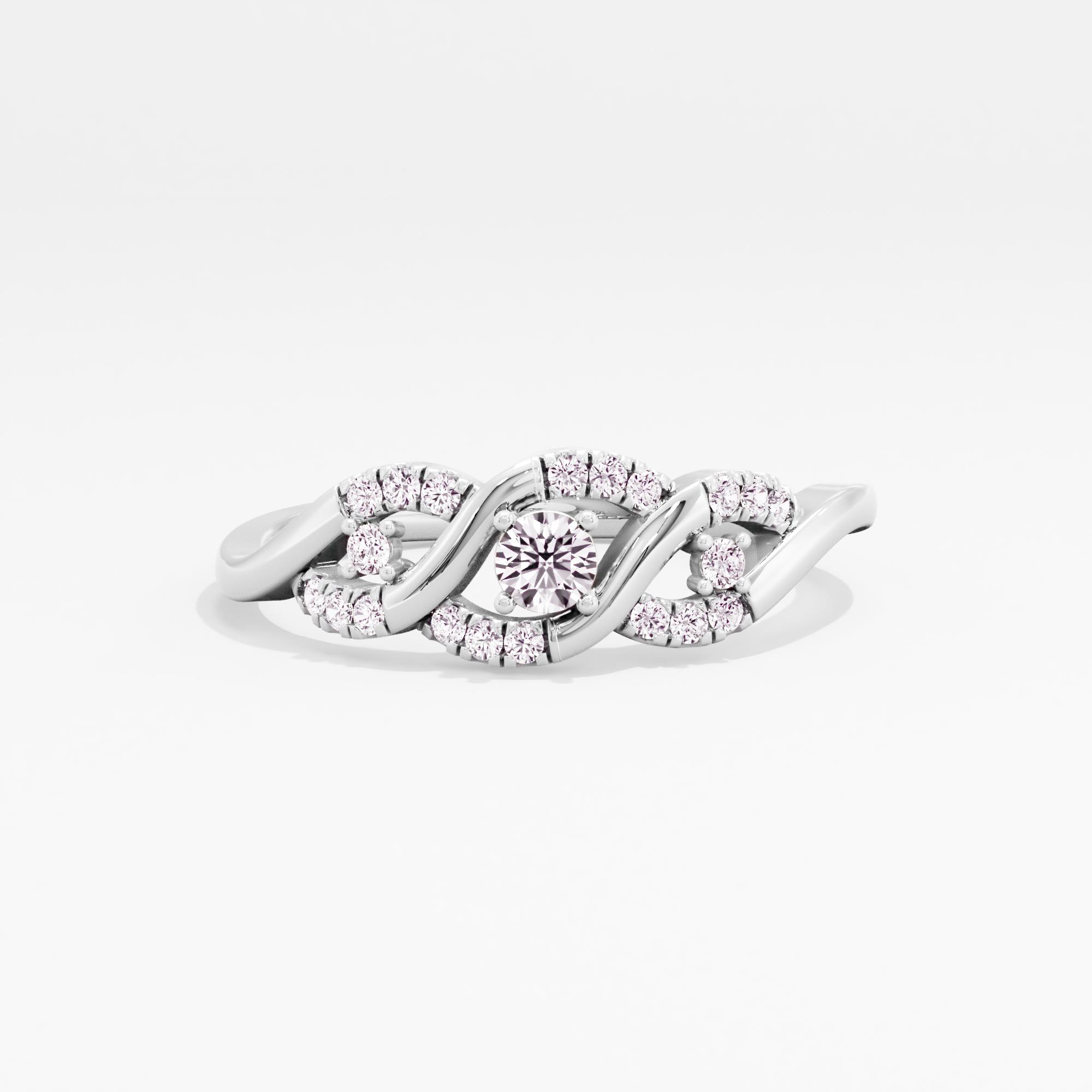 Twinkling Grace 3 Stone Ring