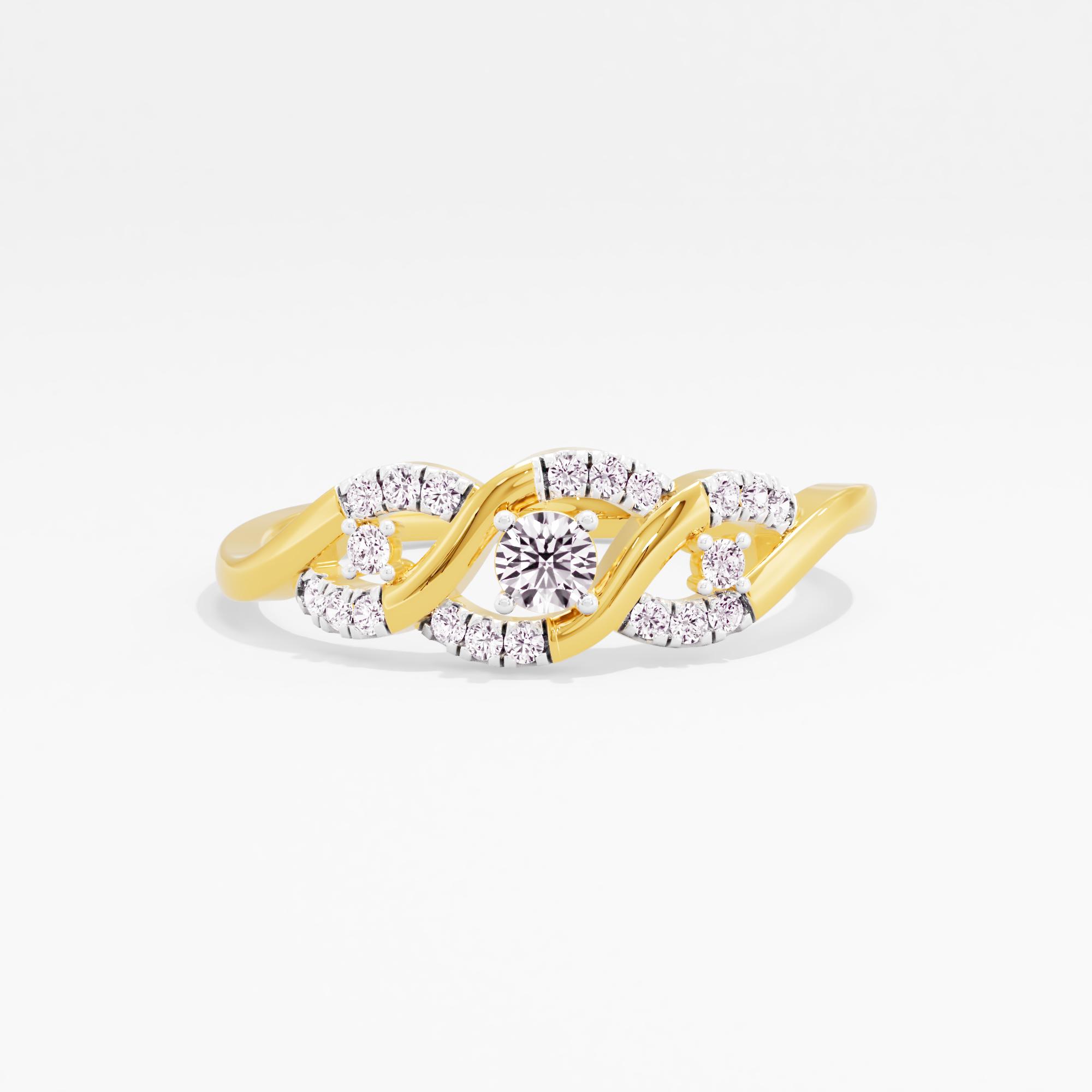 Twinkling Grace 3 Stone Ring