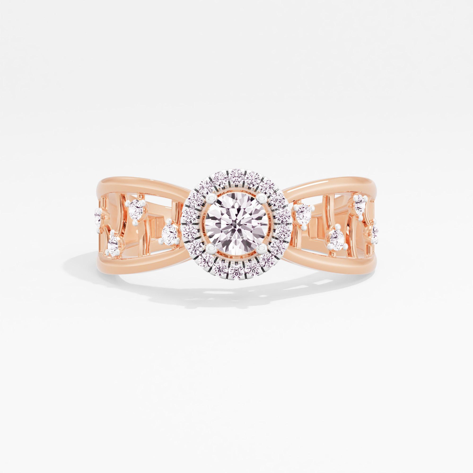 Midnight Cascade Halo Ring