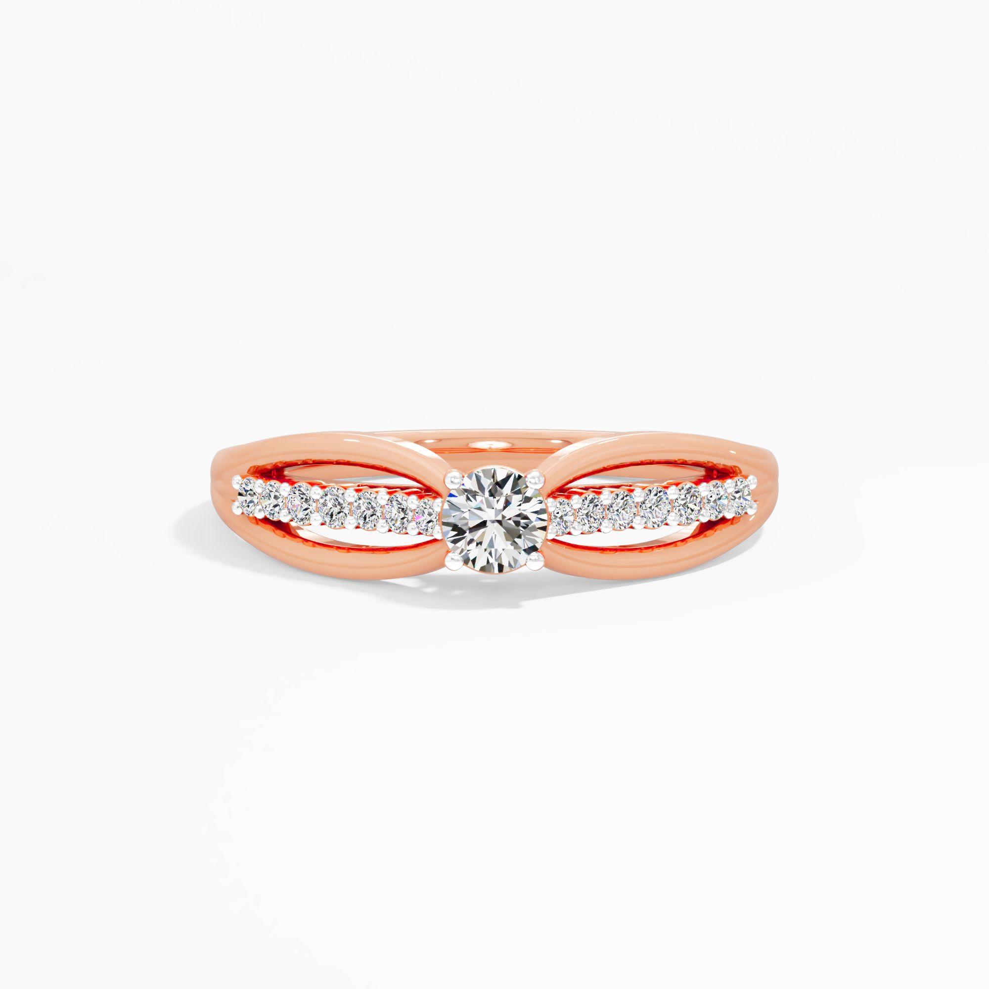 Floating Solitaire Diamond Ring
