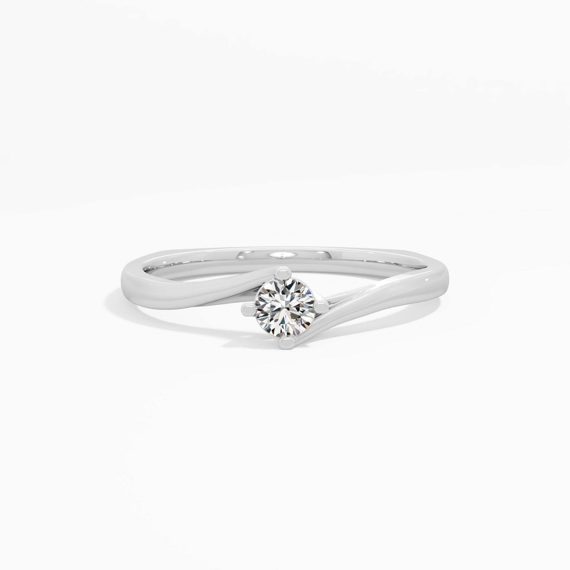 Whisper Twist Solitaire Ring