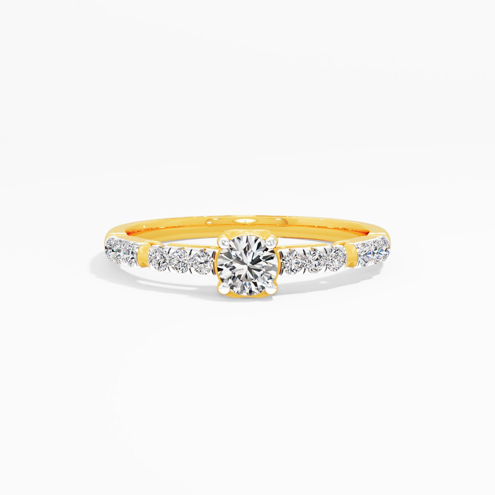 Radiant Pathway Solitaire Diamond Ring