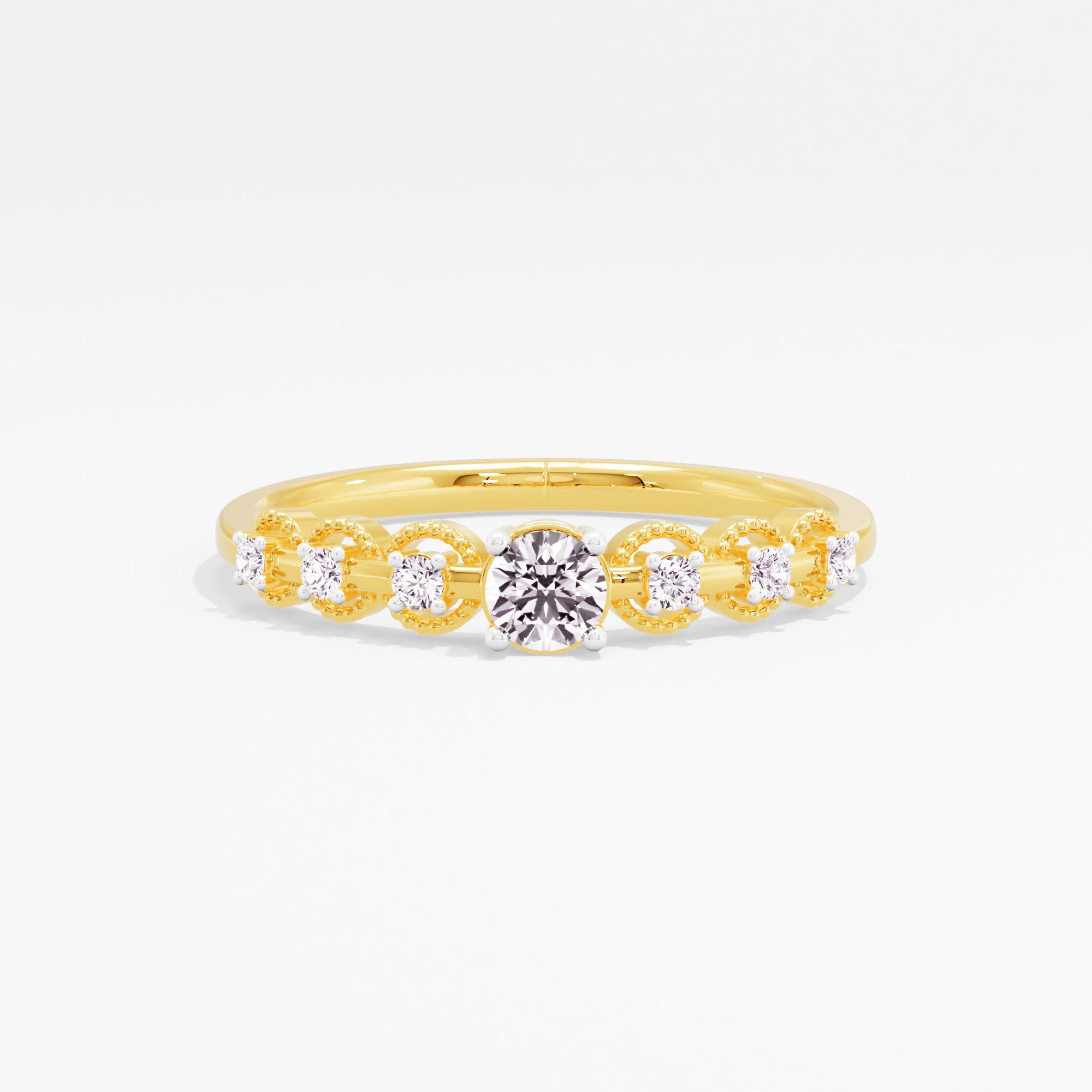 Stellar Charm Solitaire Ring