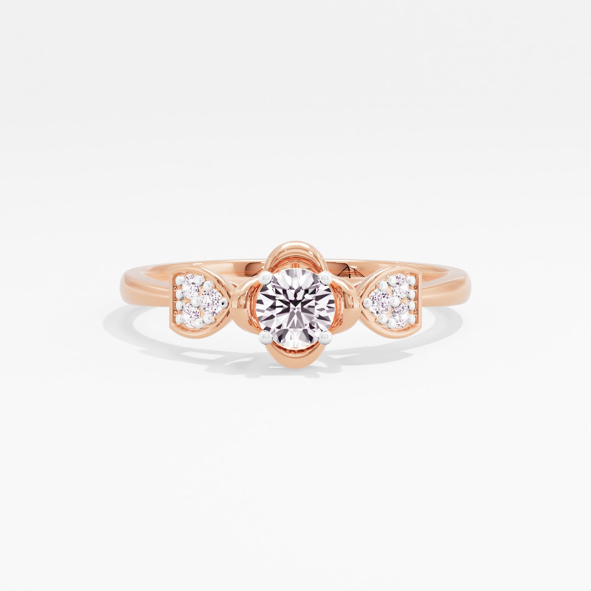 Blooming Trinity Solitaire Ring