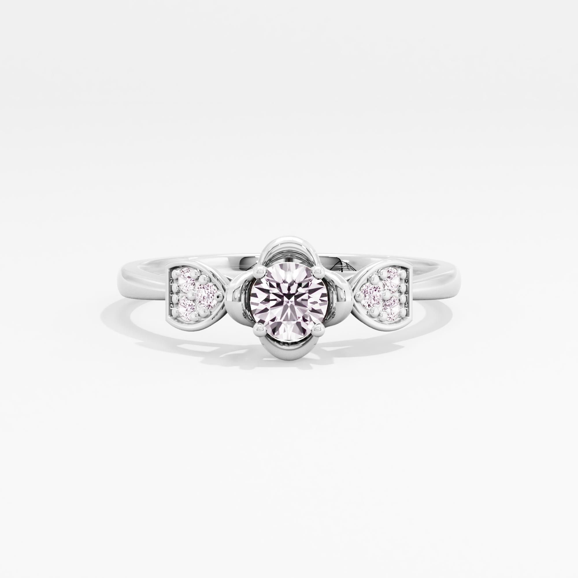 Blooming Trinity Solitaire Ring