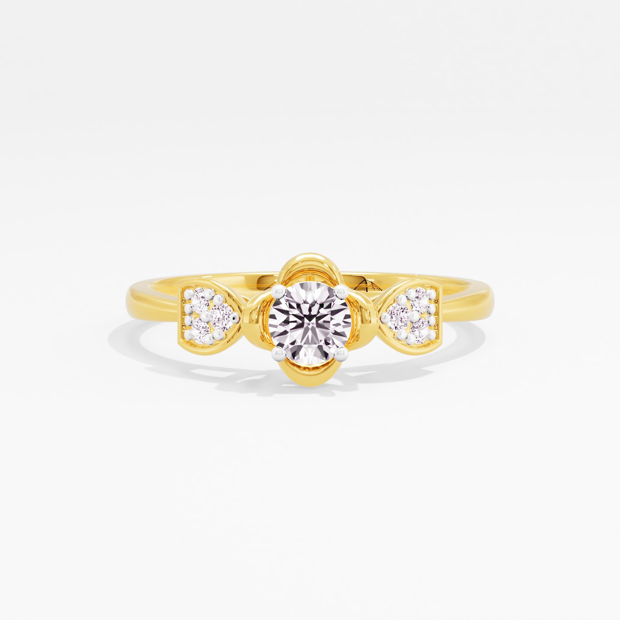Blooming Trinity Solitaire Ring