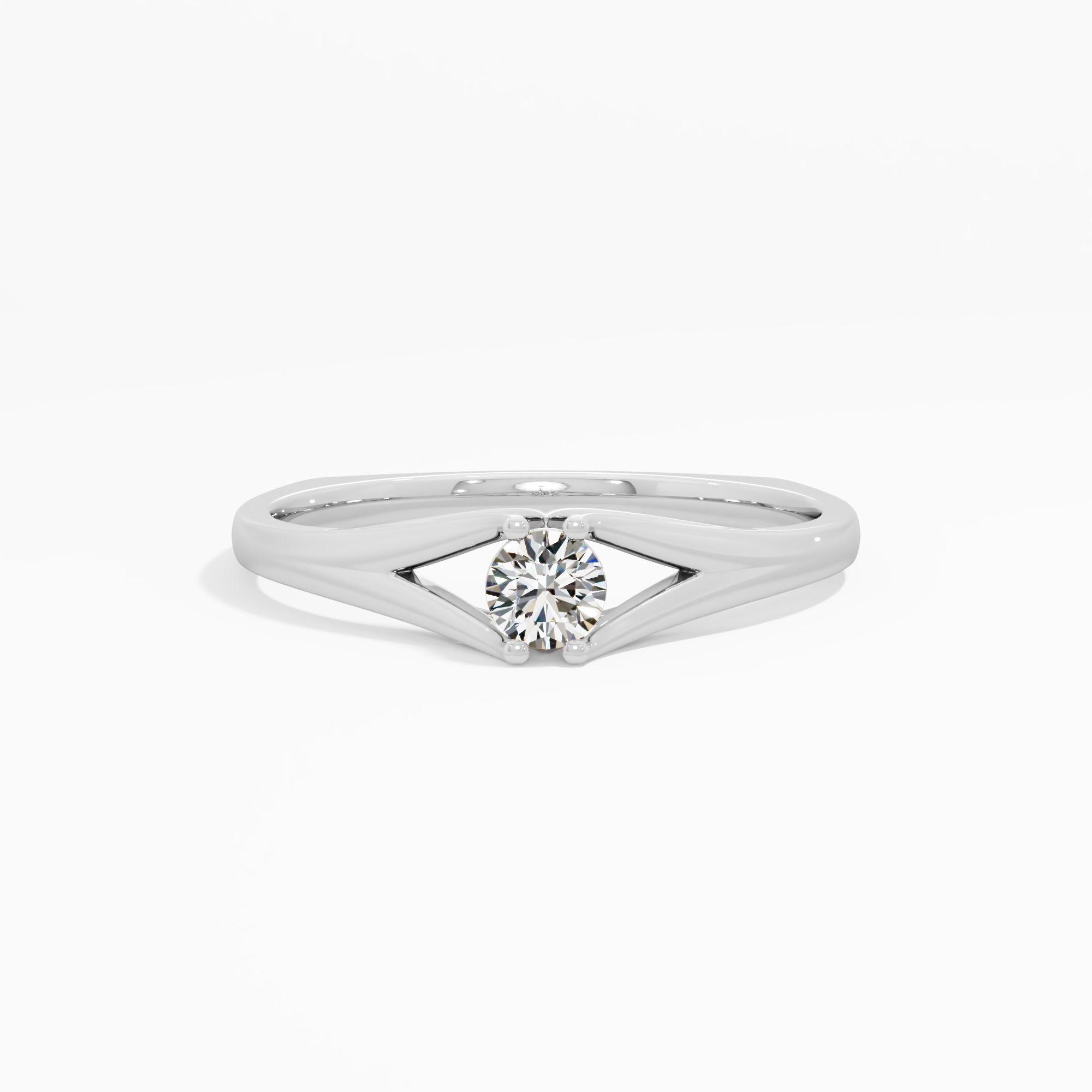 The Open Cradle Solitaire Ring