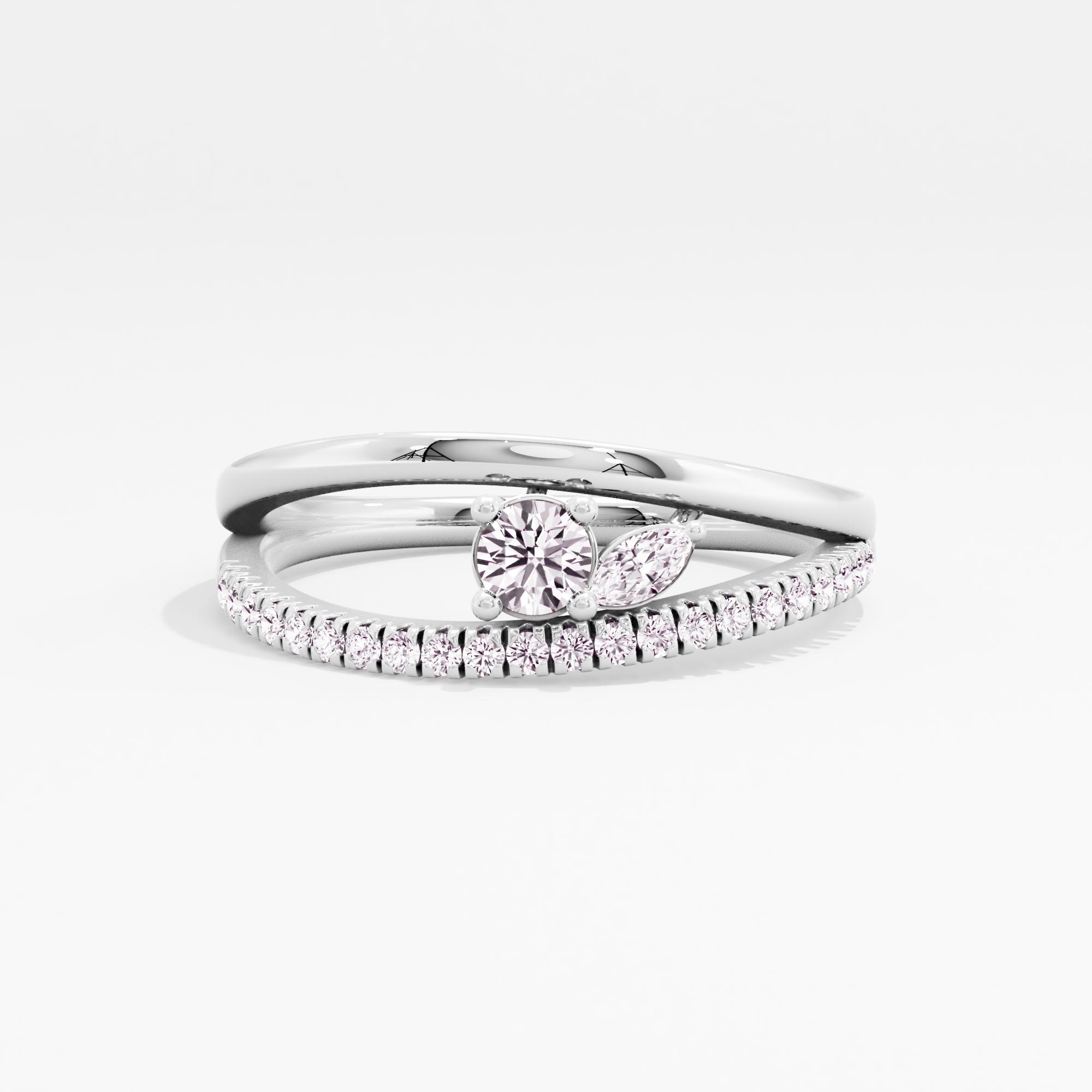 You And Me 2 Stone Crossover Ring