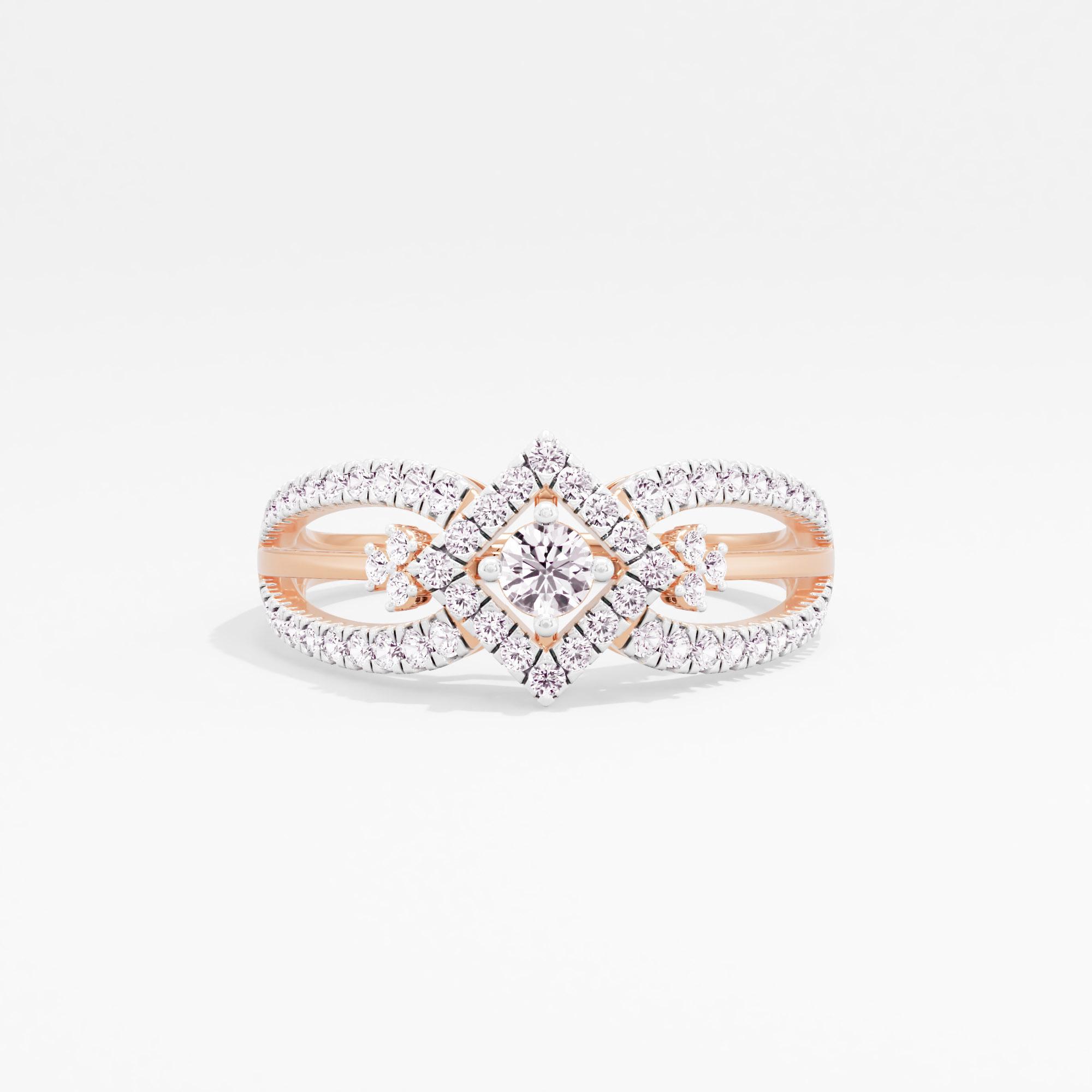 Gilded Contours Halo Ring