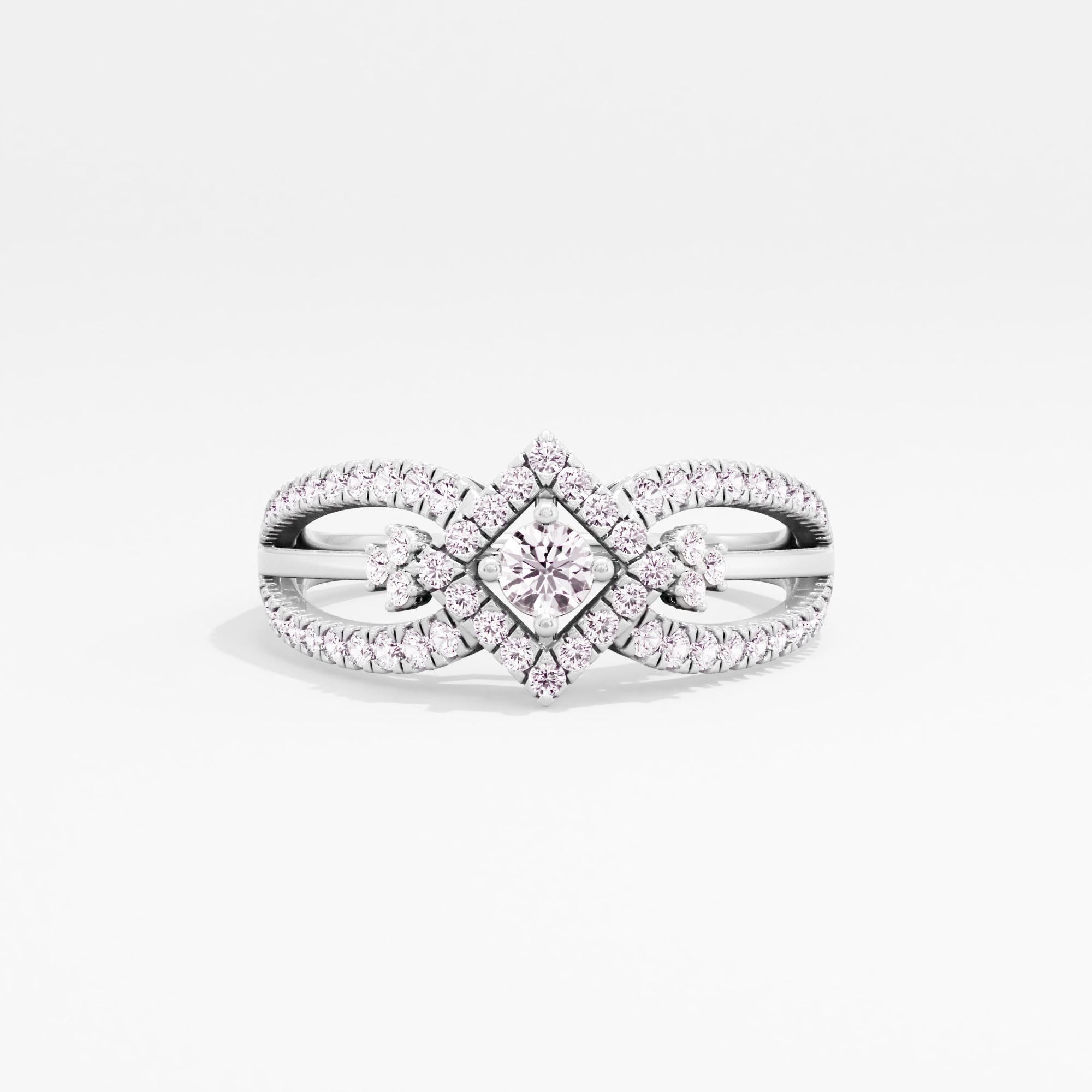 Gilded Contours Halo Ring