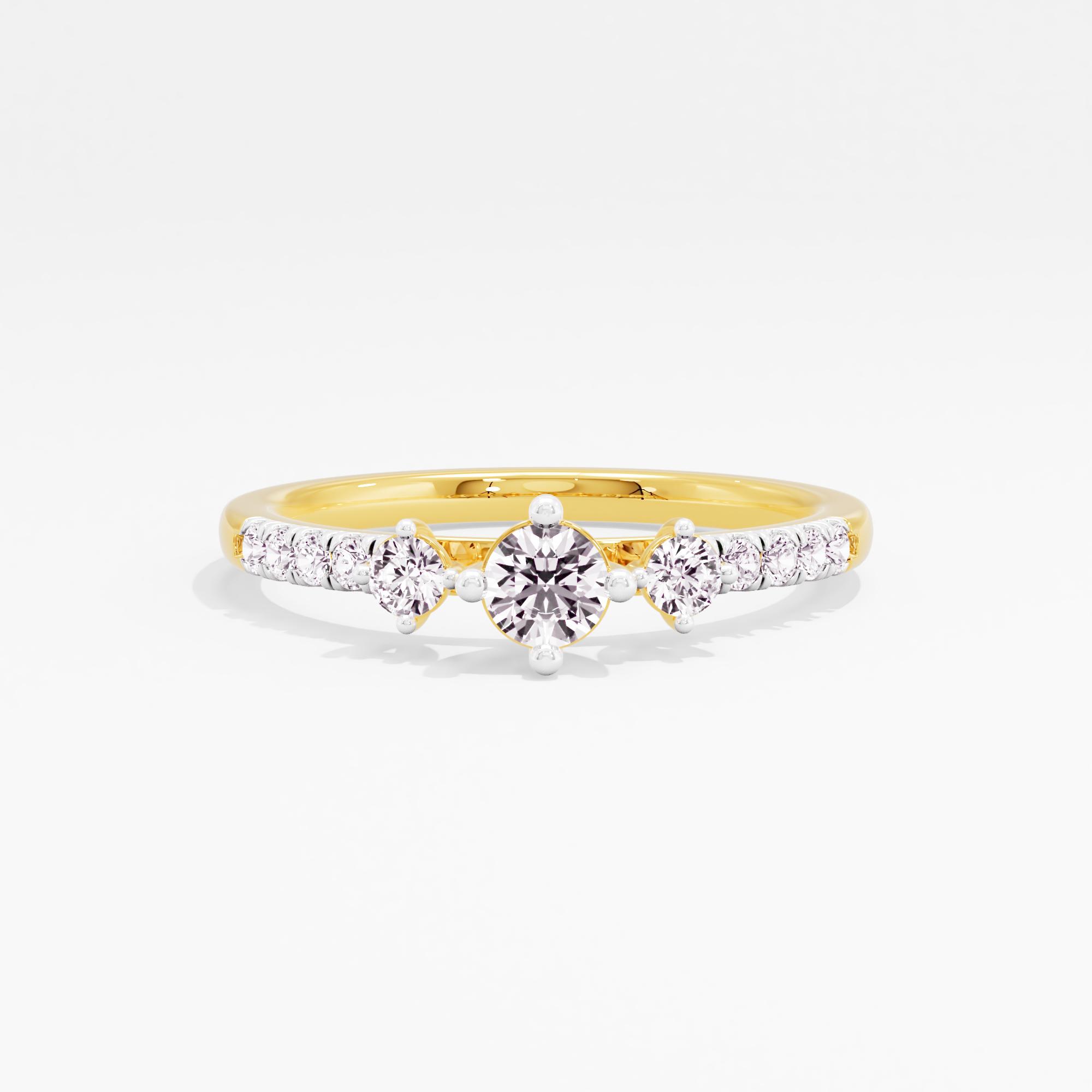Petite Trinity 3 Stone Ring