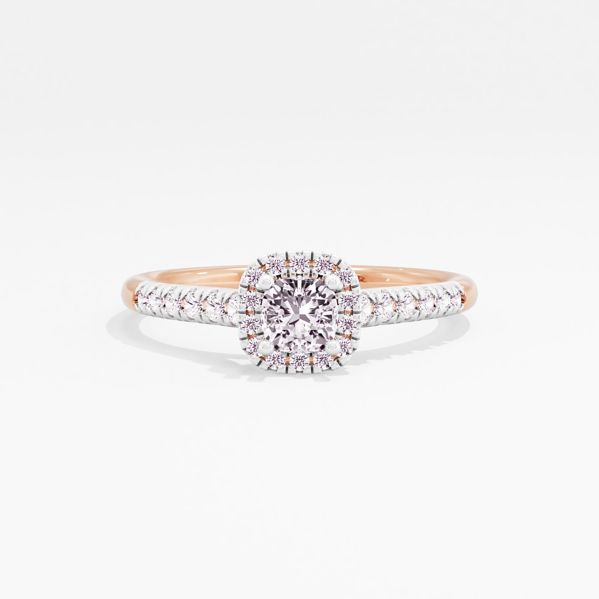 Luxurious Ember Halo Ring
