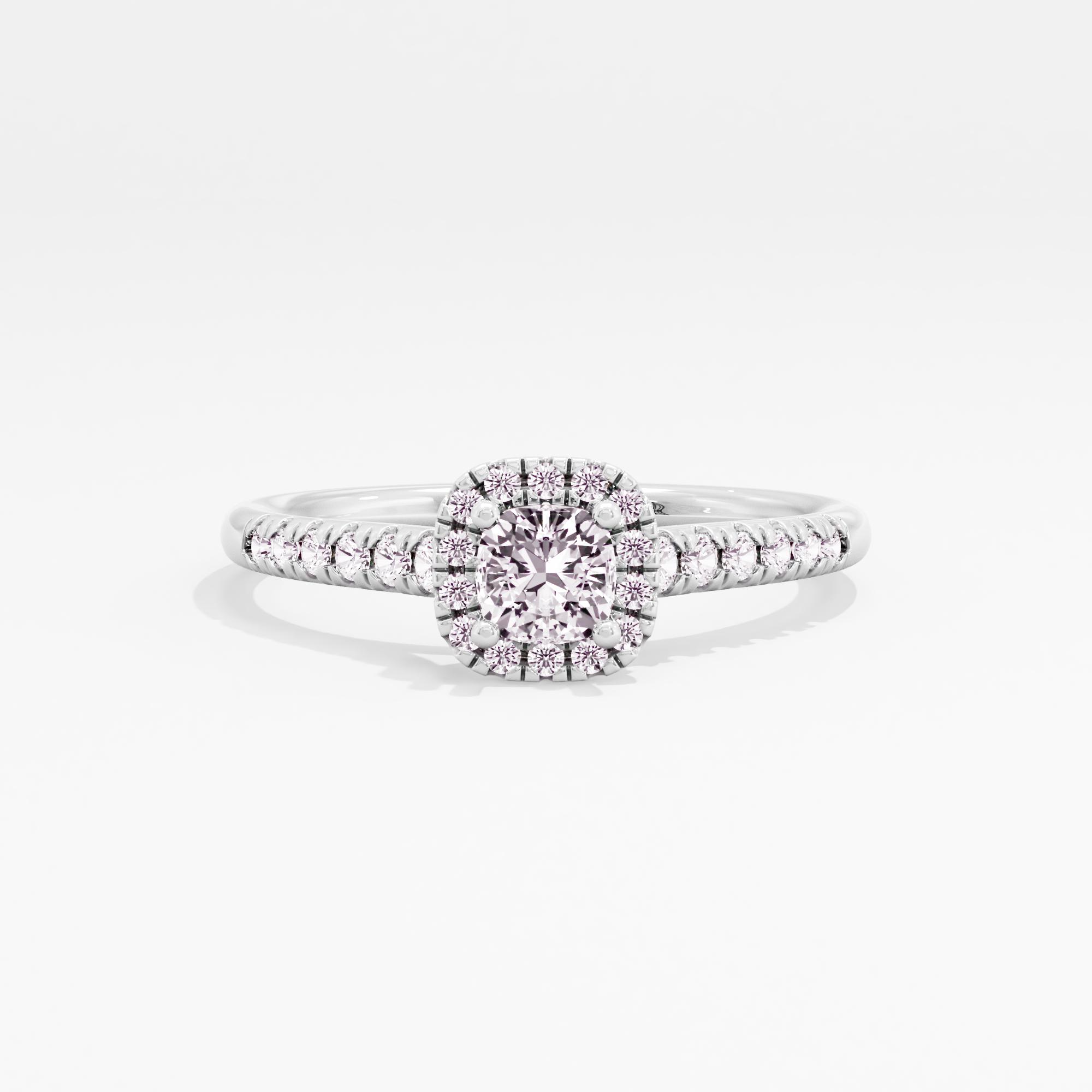 Luxurious Ember Halo Ring
