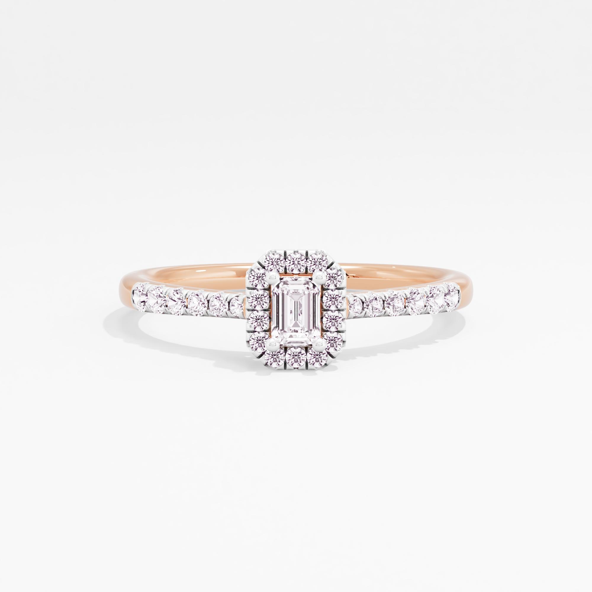 Enchanted Facets Halo Ring