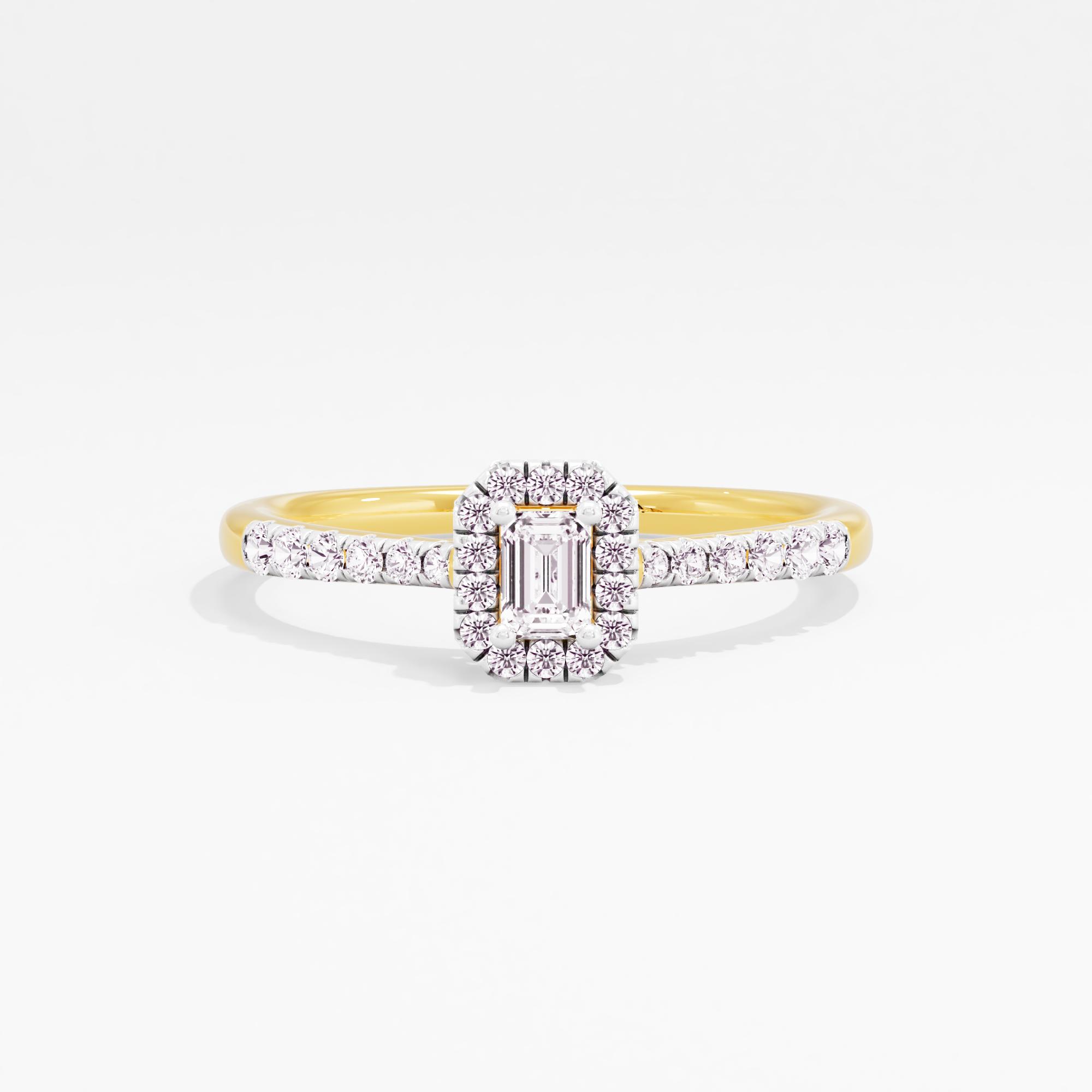 Enchanted Facets Halo Ring