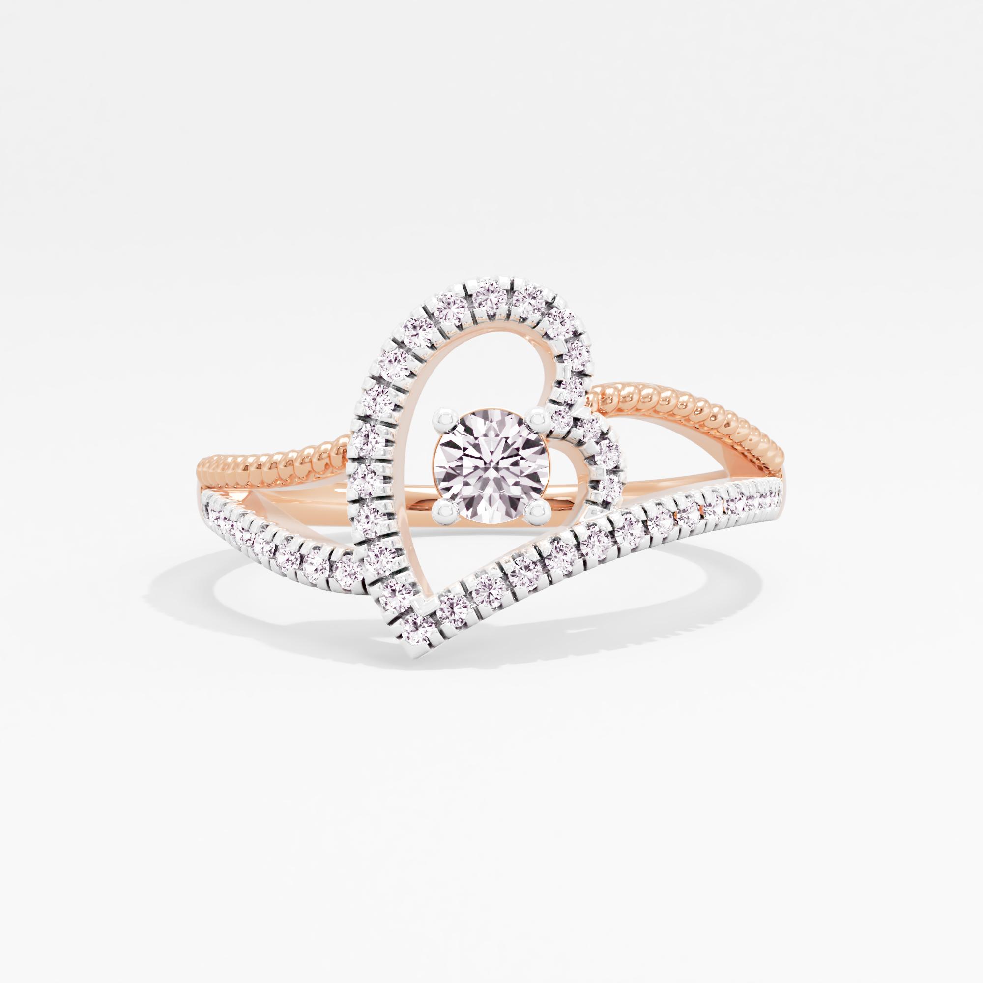 Charming Allure Solitaire Heart Ring
