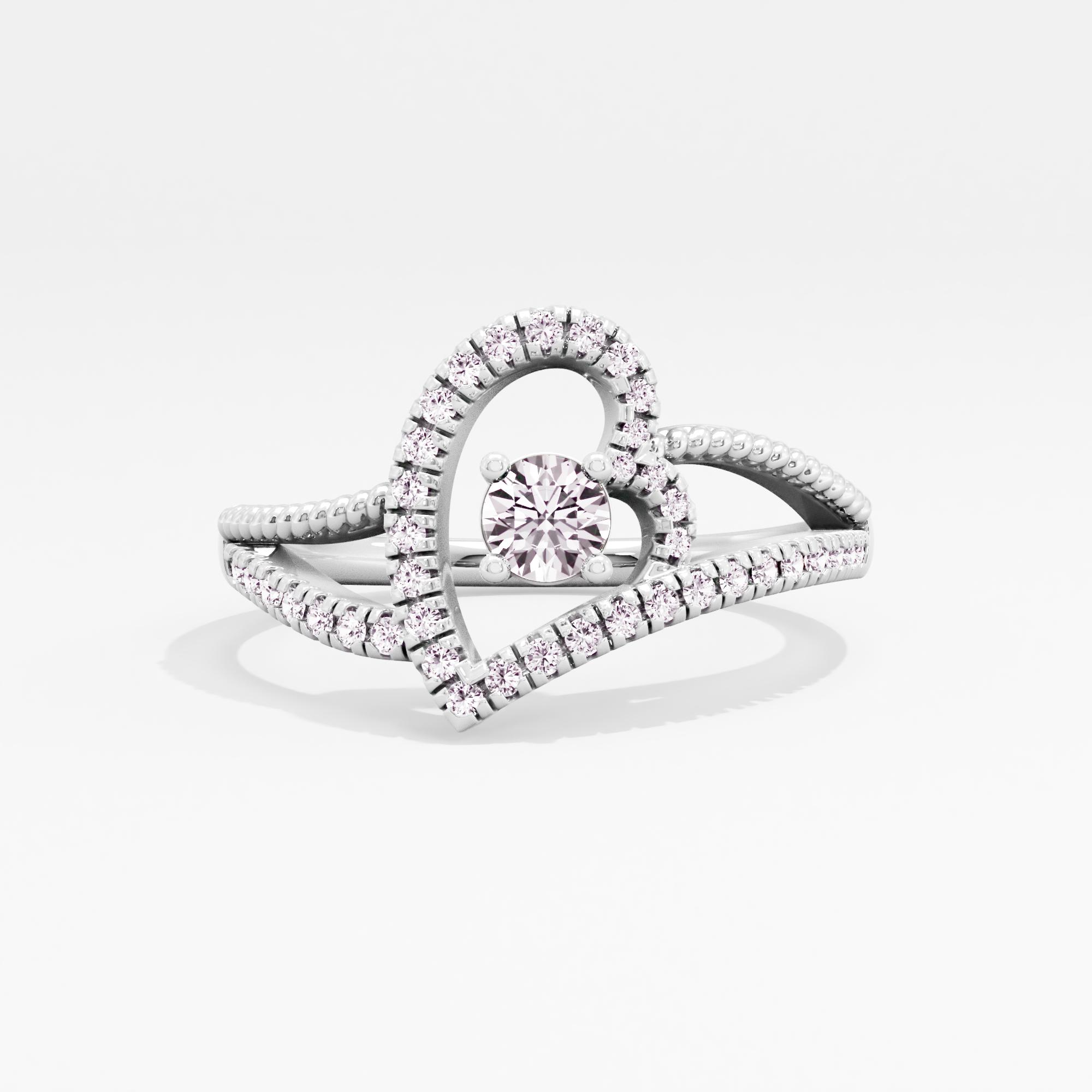 Charming Allure Solitaire Heart Ring
