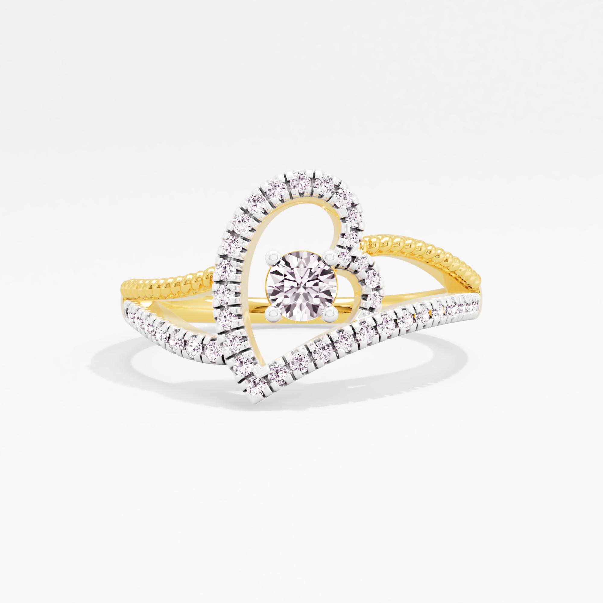 Charming Allure Solitaire Heart Ring
