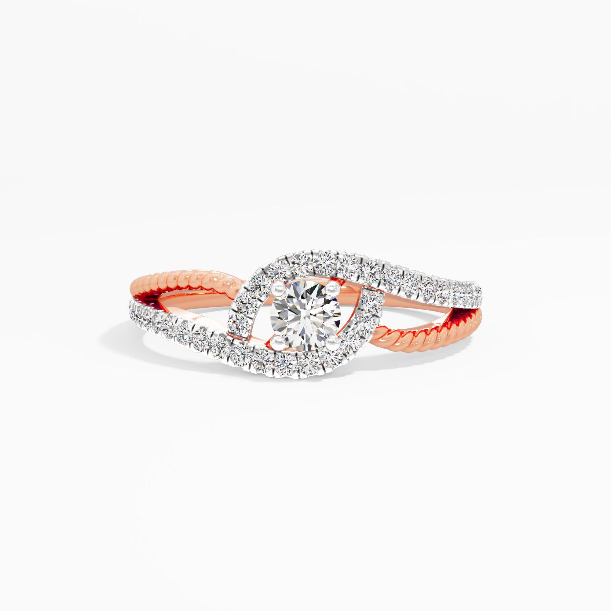 Textured Twist Diamond Ring