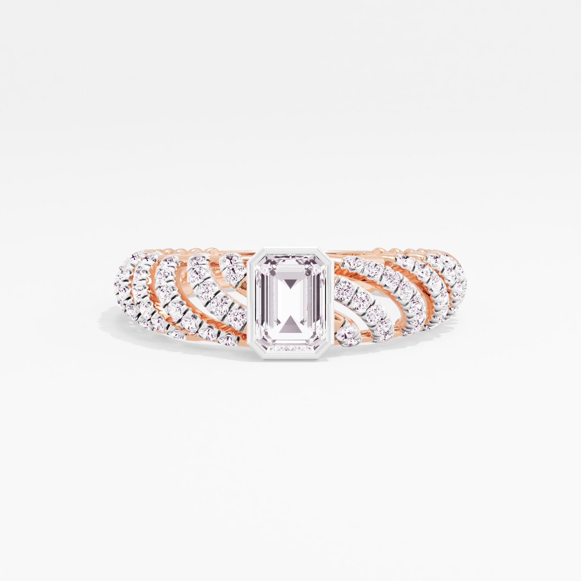 Twisted Whisper Solitaire Ring