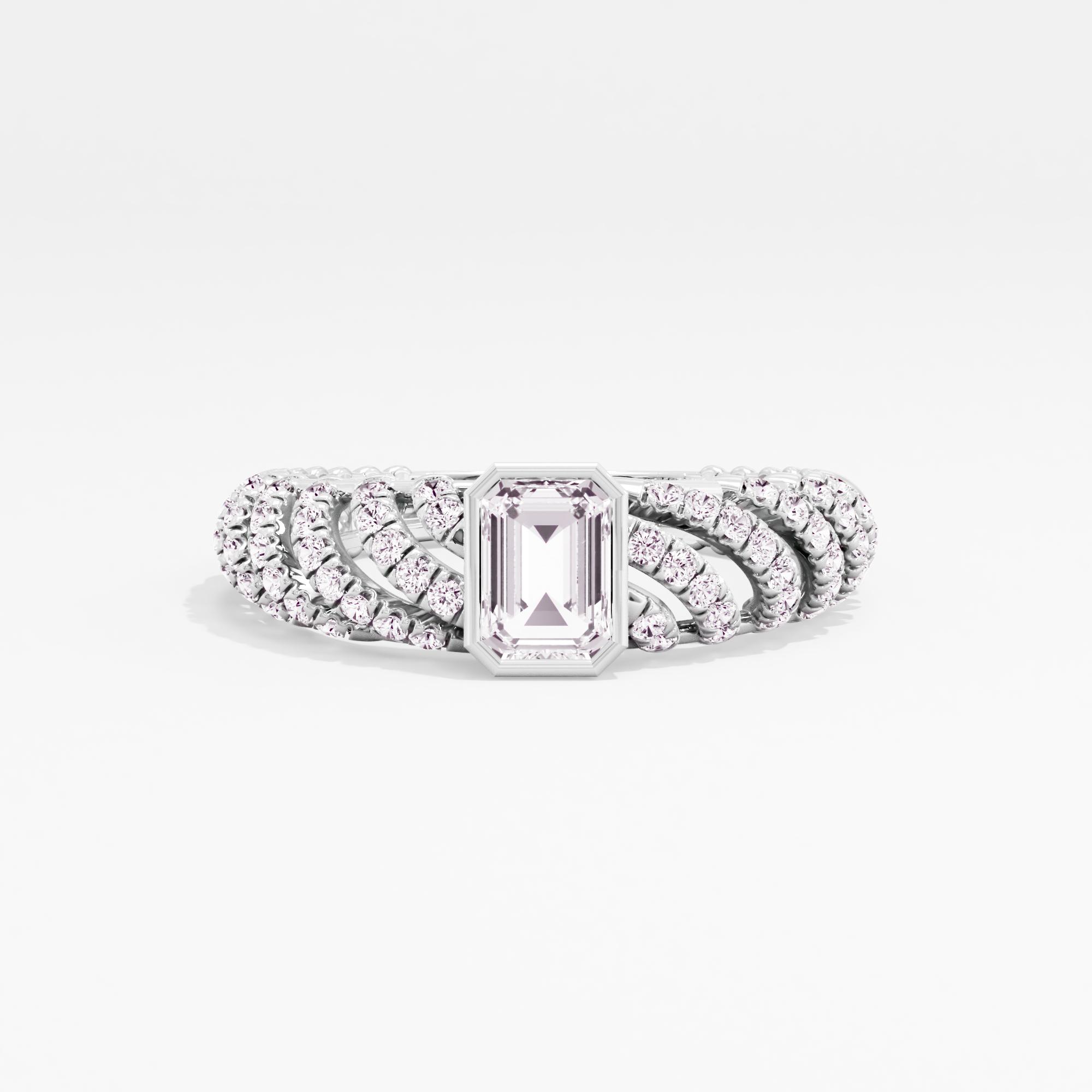 Twisted Whisper Solitaire Ring