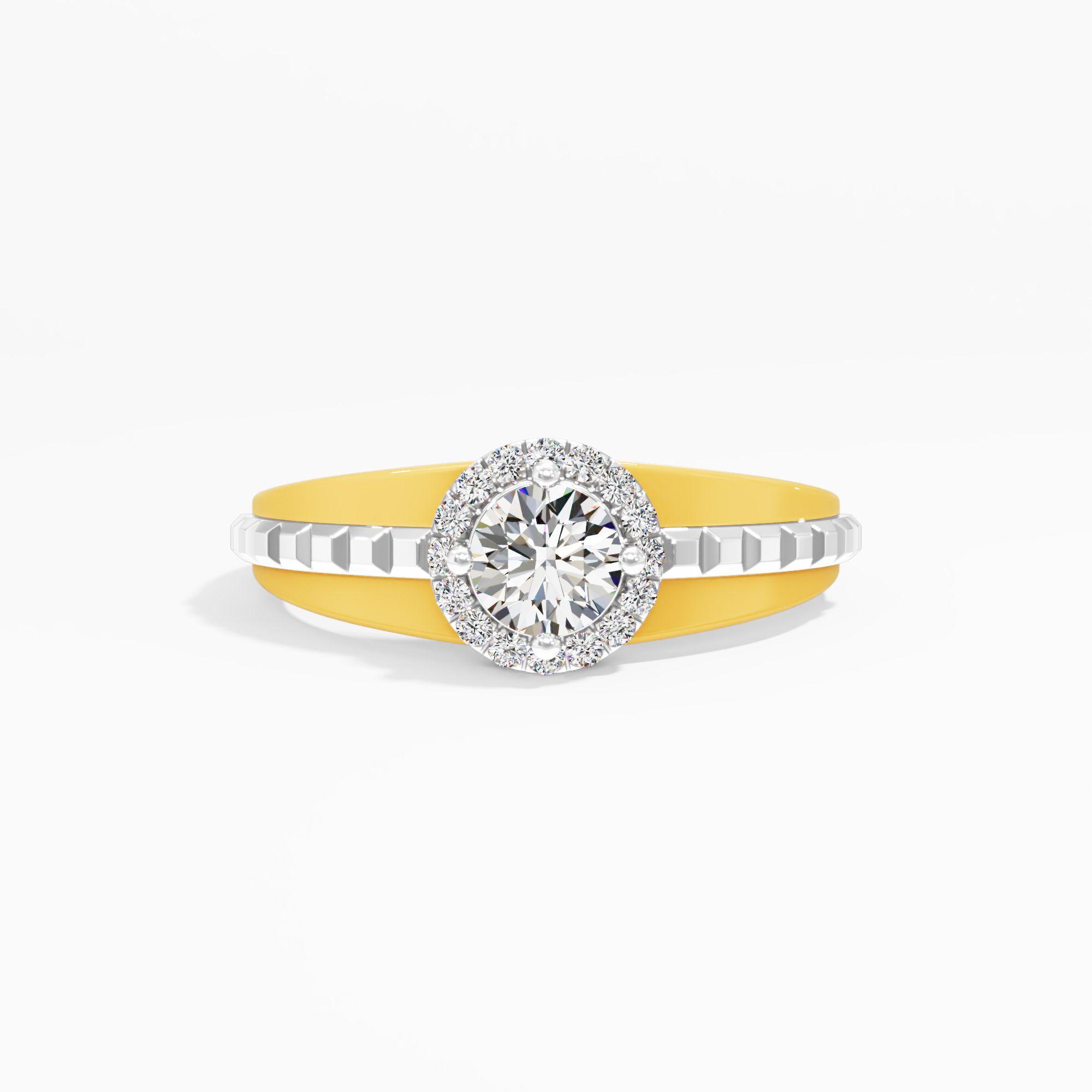 Noble Sparkle Halo Ring