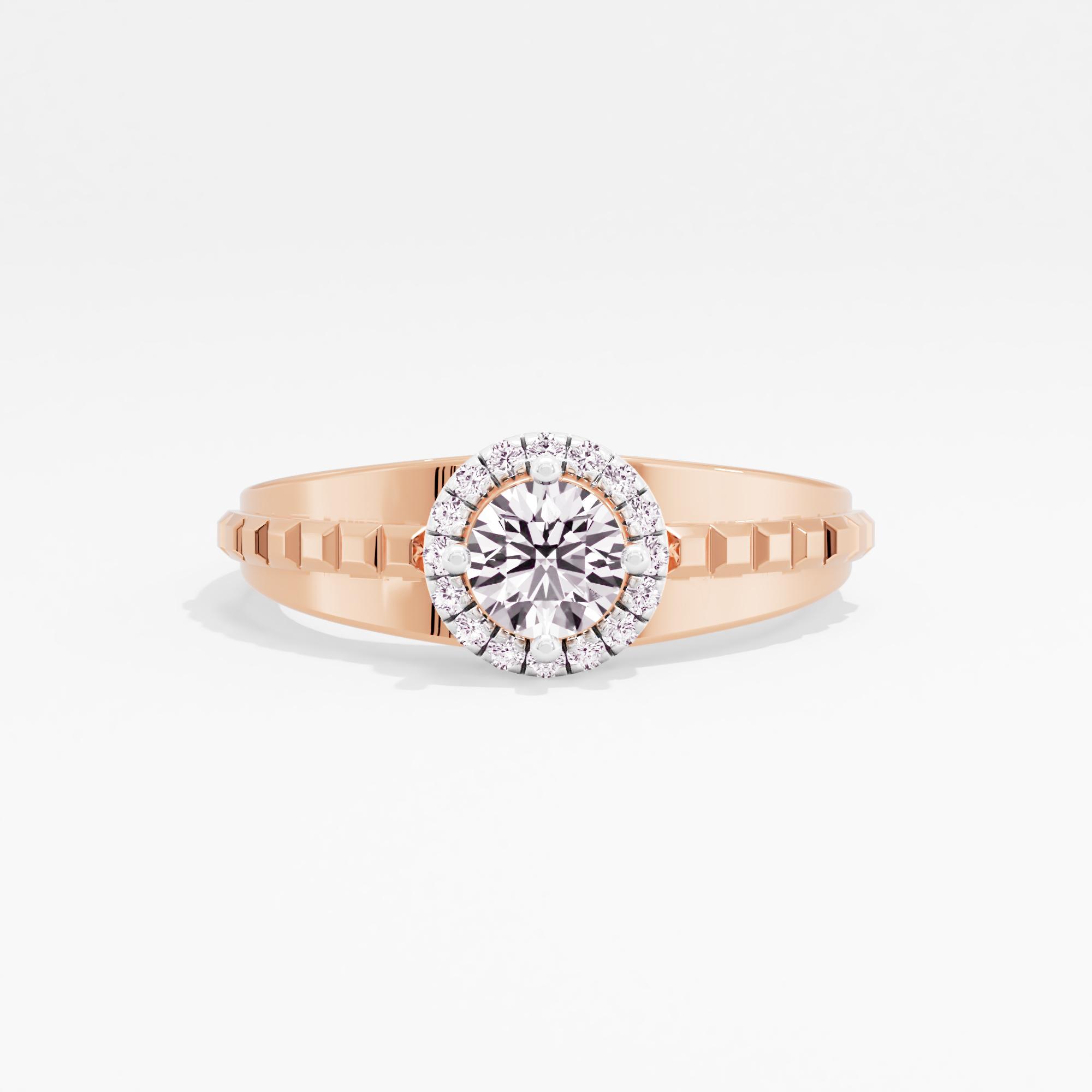 Noble Sparkle Halo Ring