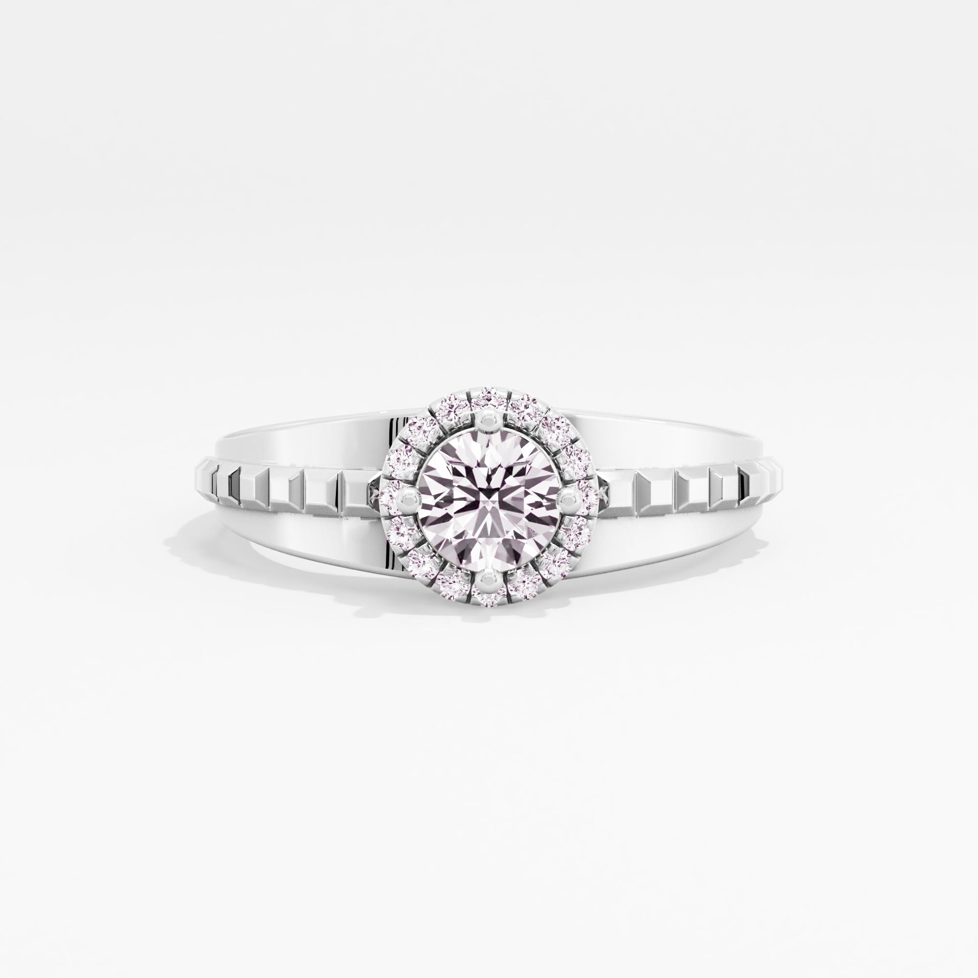 Noble Sparkle Halo Ring
