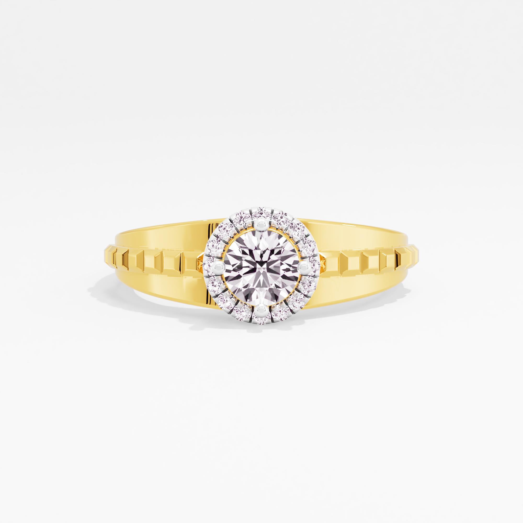 Noble Sparkle Halo Ring