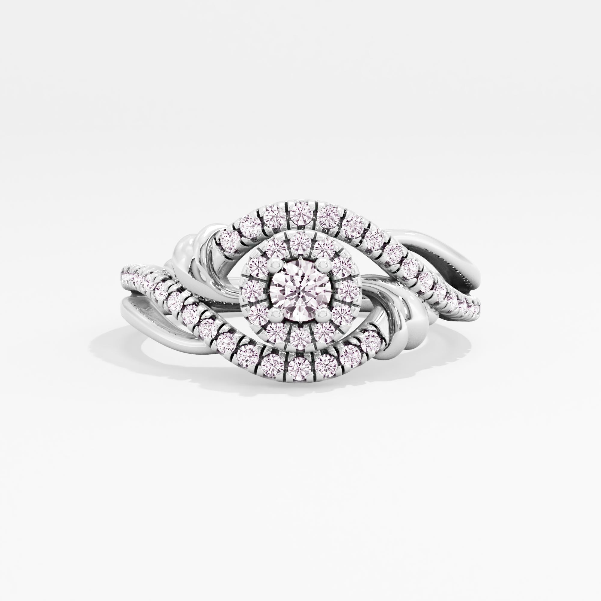 Twisted Serenity Halo Ring