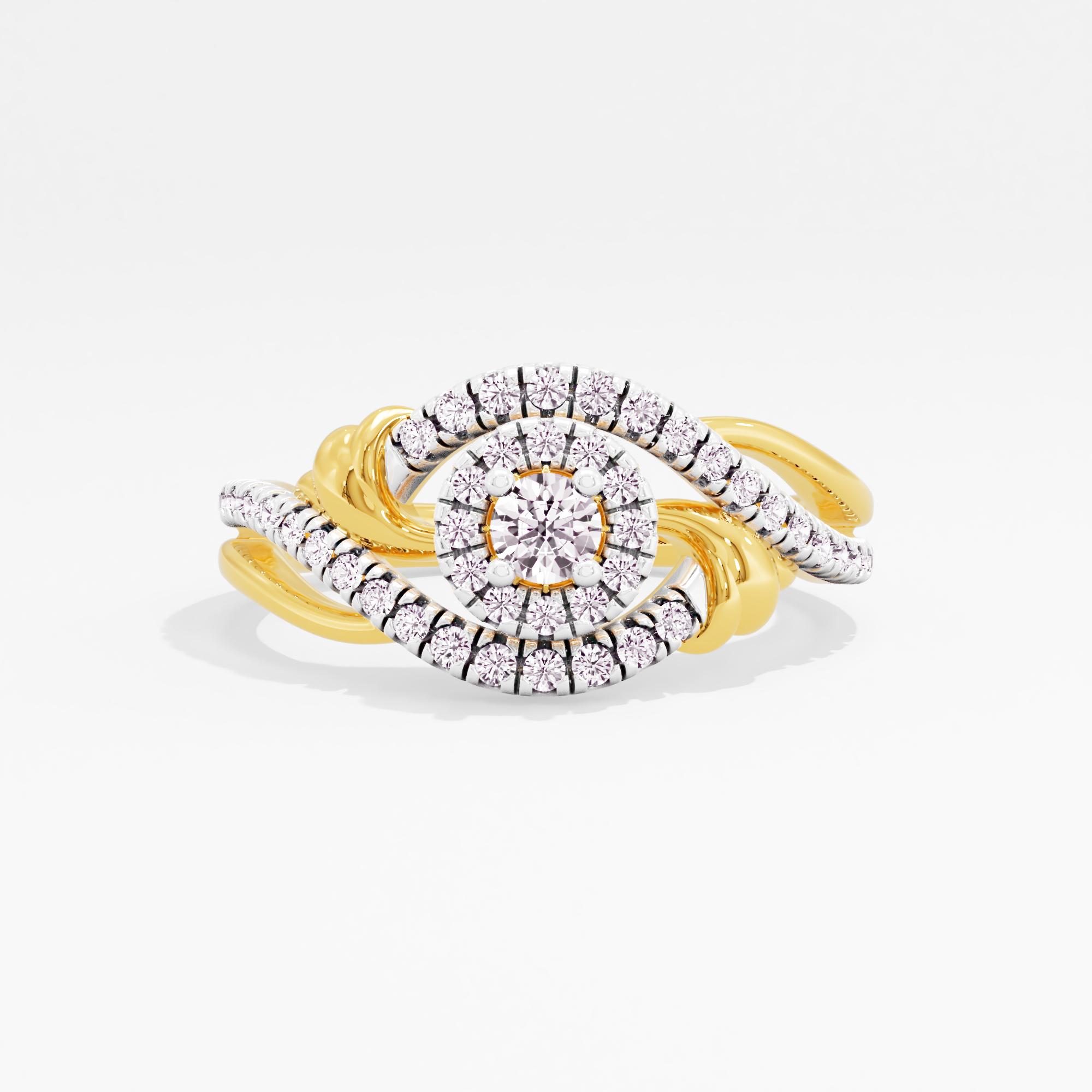 Twisted Serenity Halo Ring