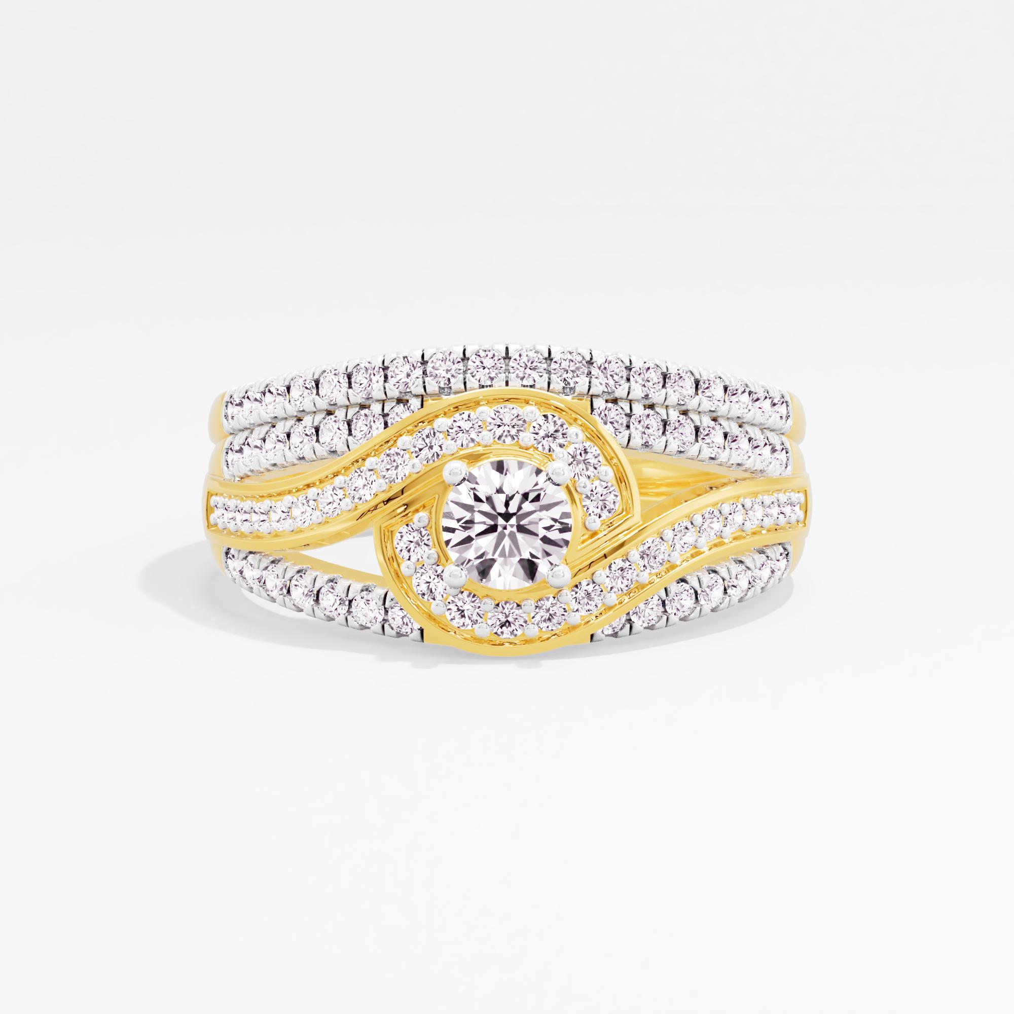 Modern Devotion Solitaire Bridal Ring Set