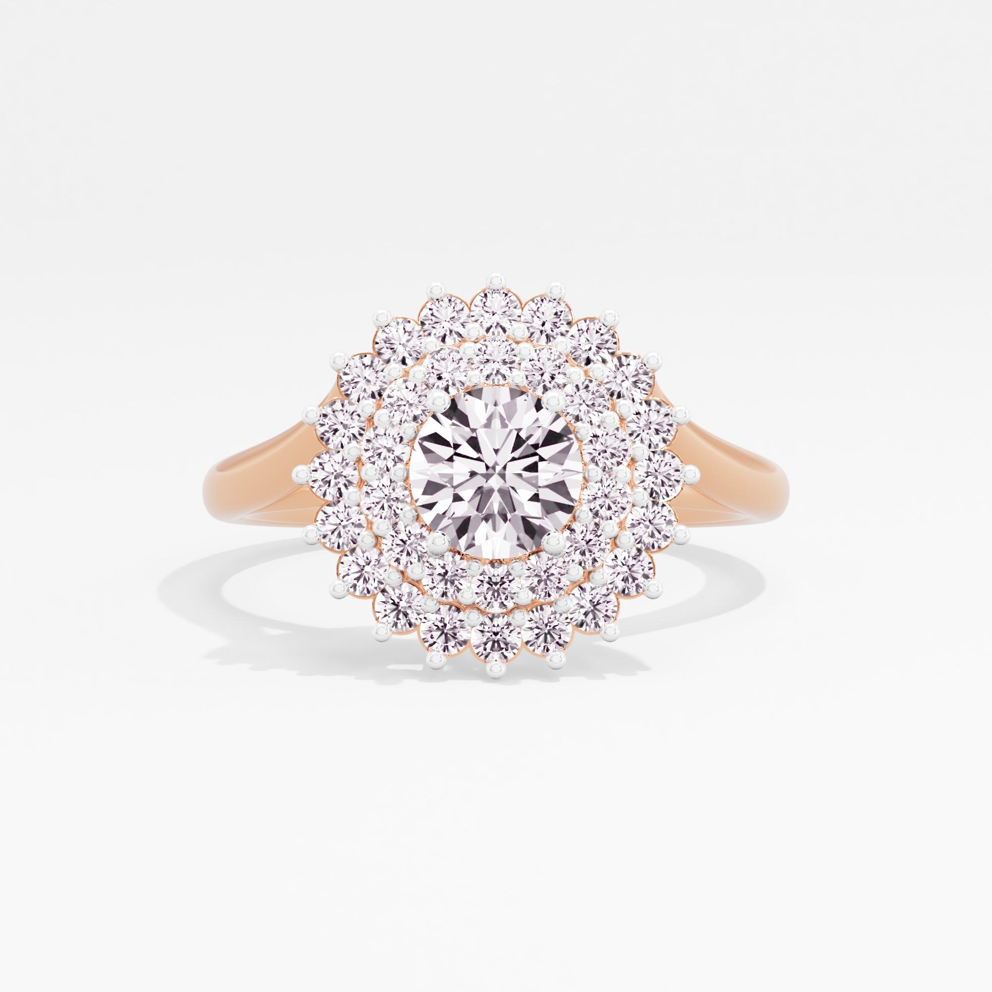 Regal Luxe Sunburst Halo Cocktail Ring