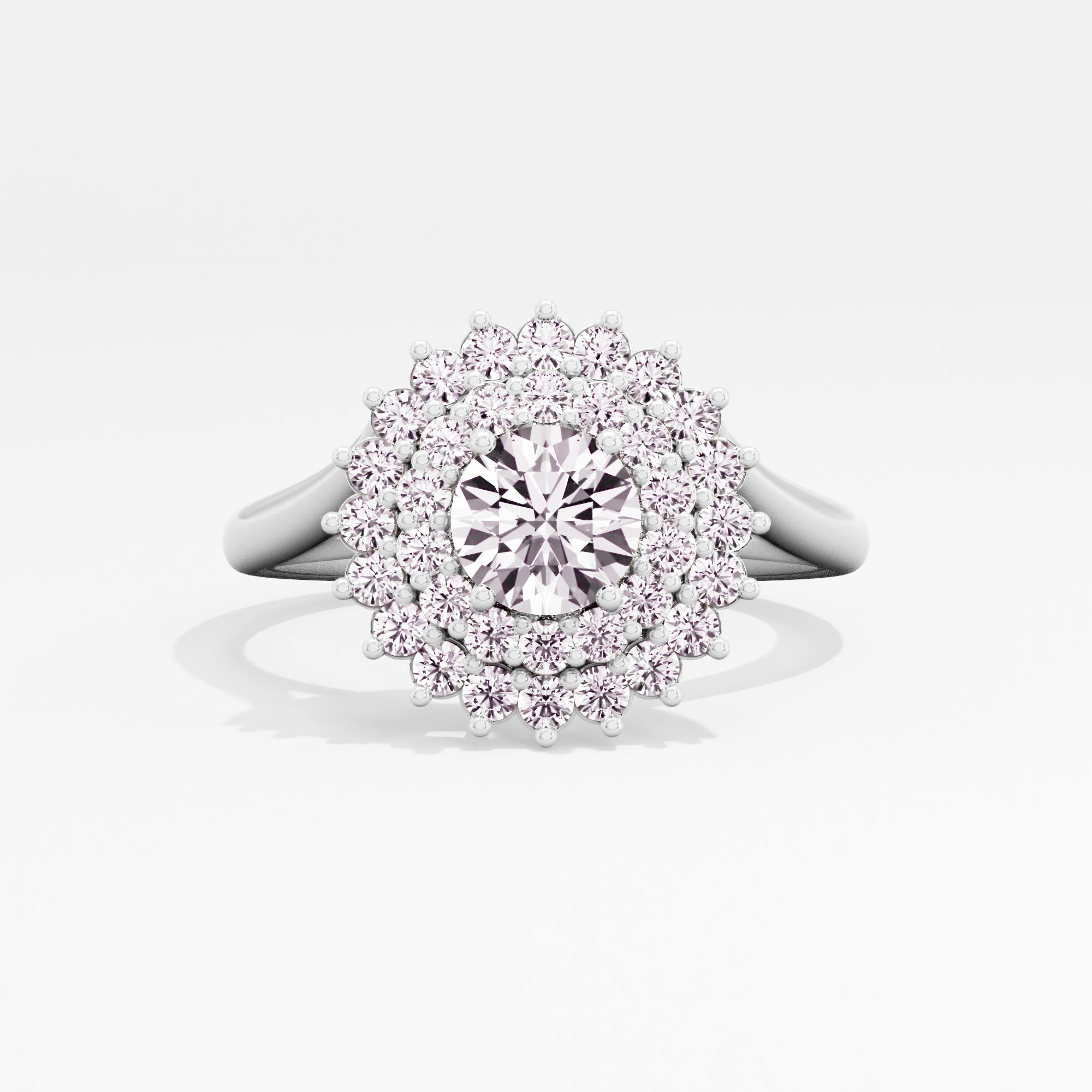 Regal Luxe Sunburst Halo Cocktail Ring