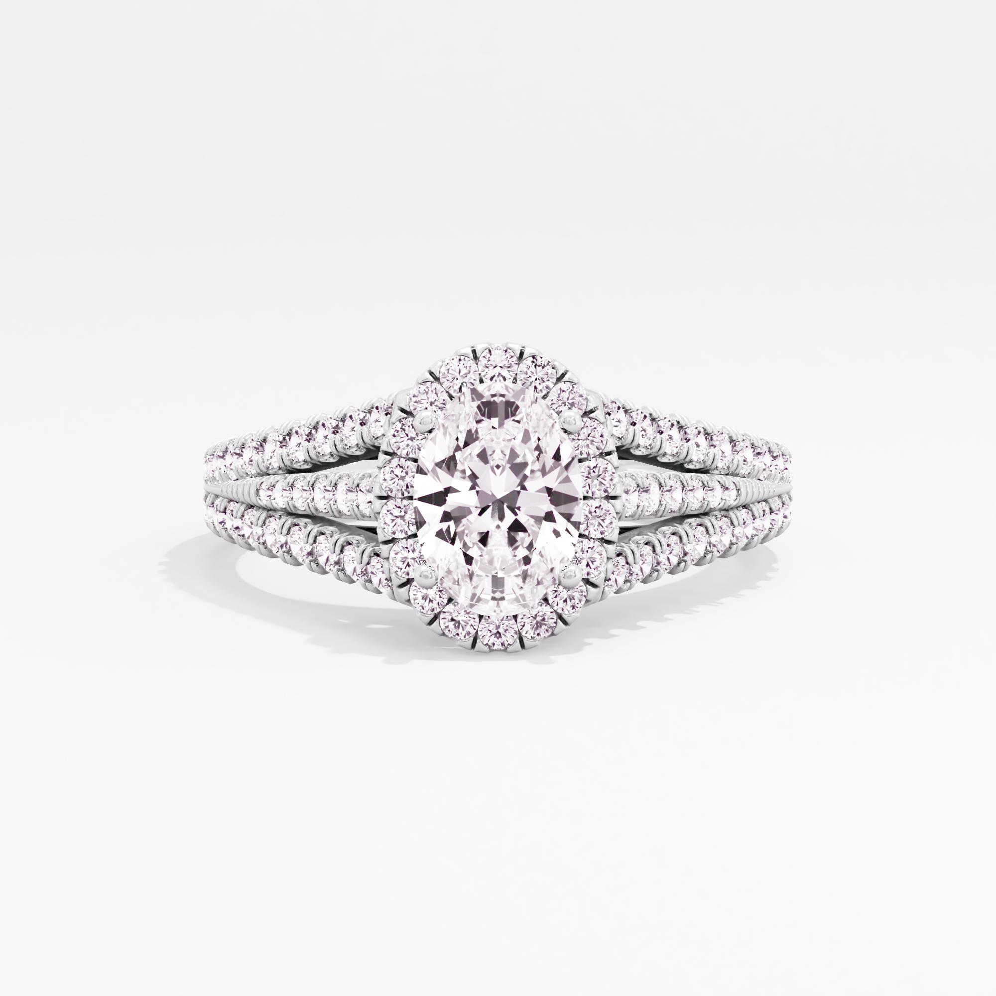 Crystal Romance Halo Ring