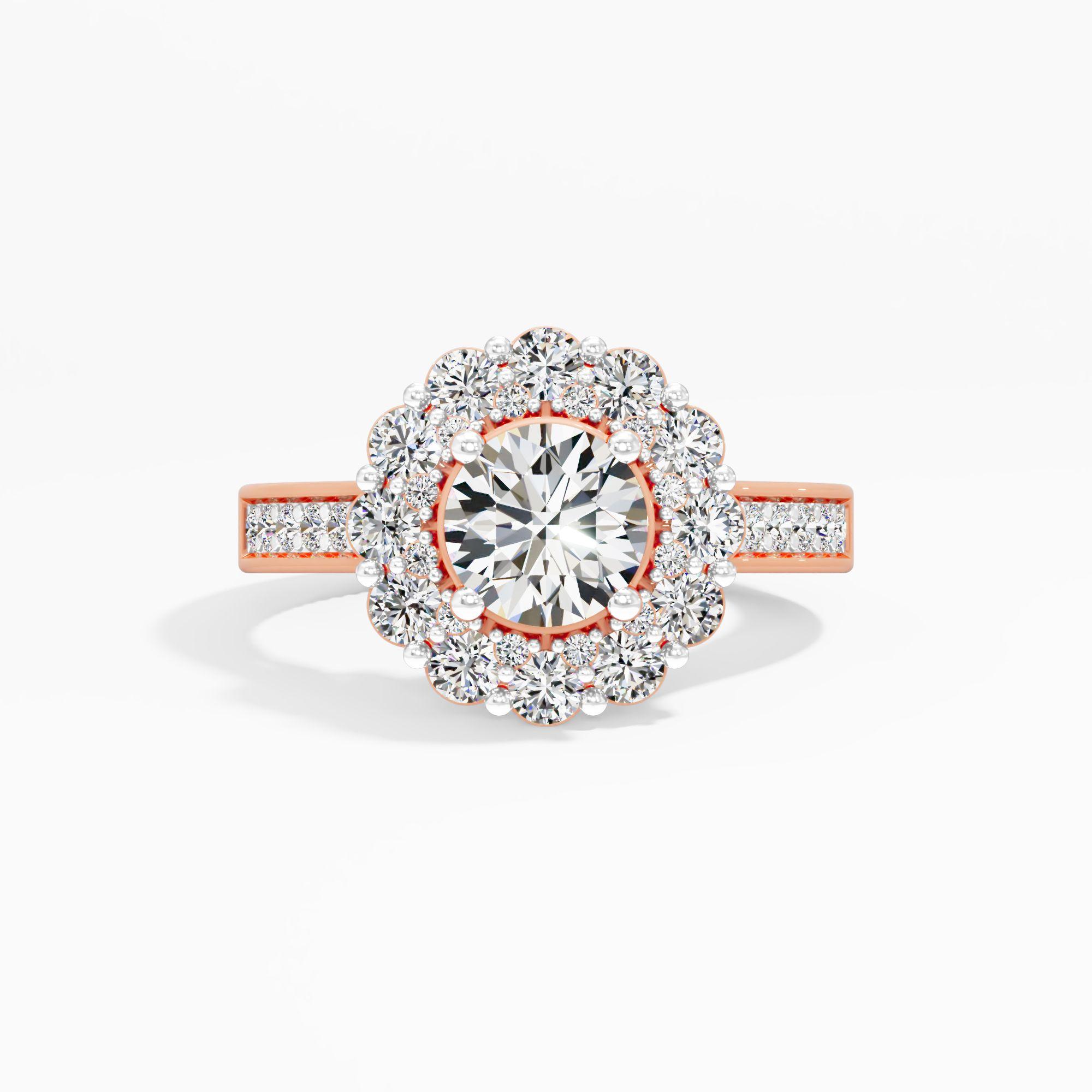 Blooming Sunburst Halo Ring