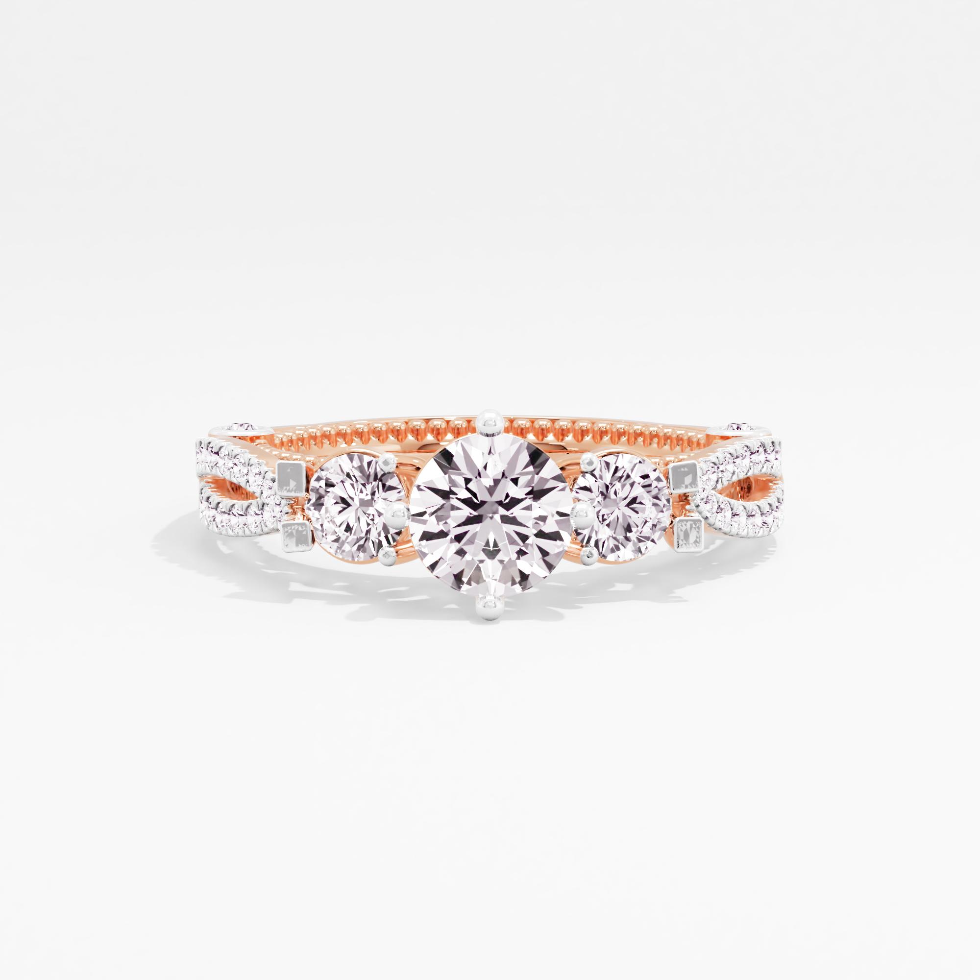 Elysian Bloom 3 Stone Ring