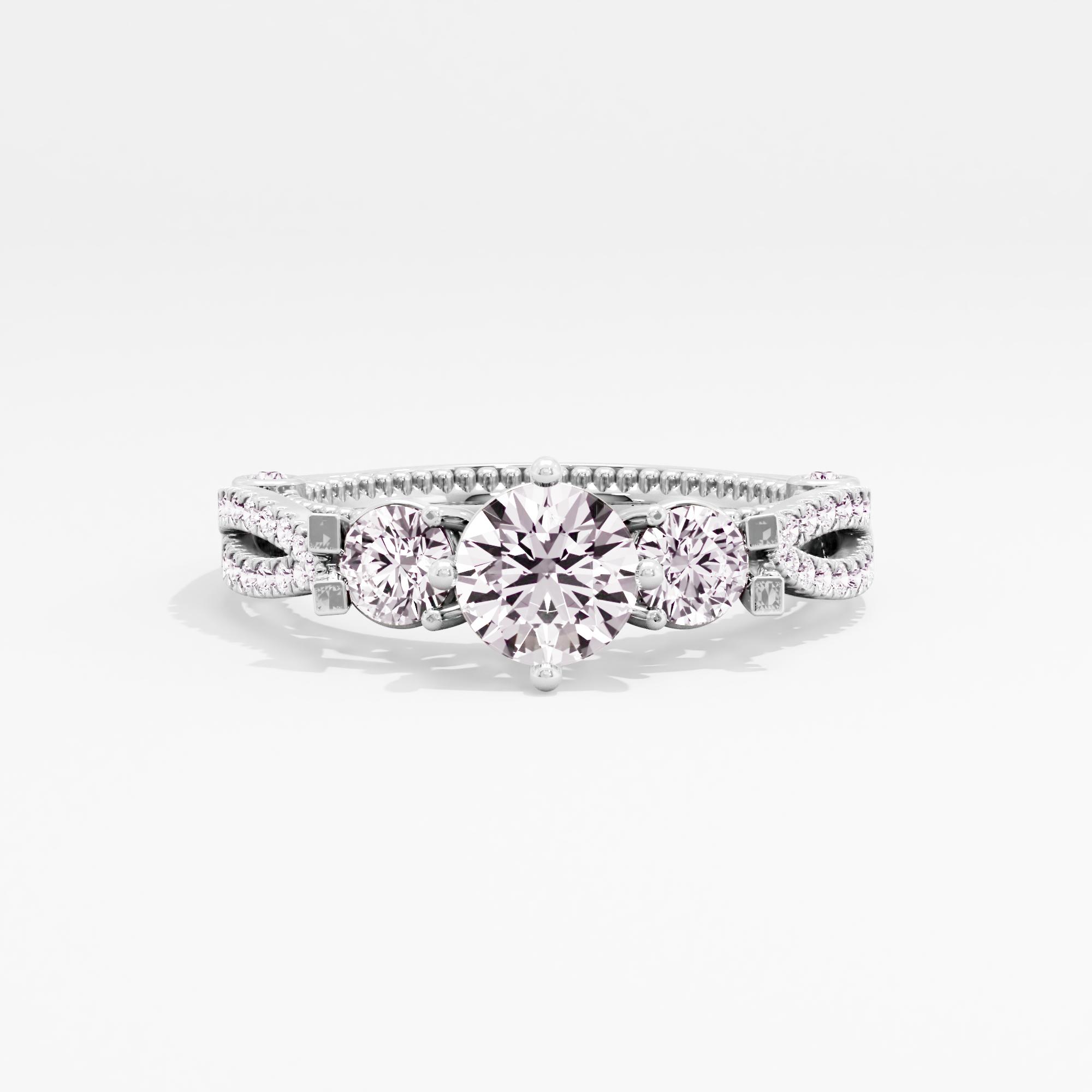 Elysian Bloom 3 Stone Ring