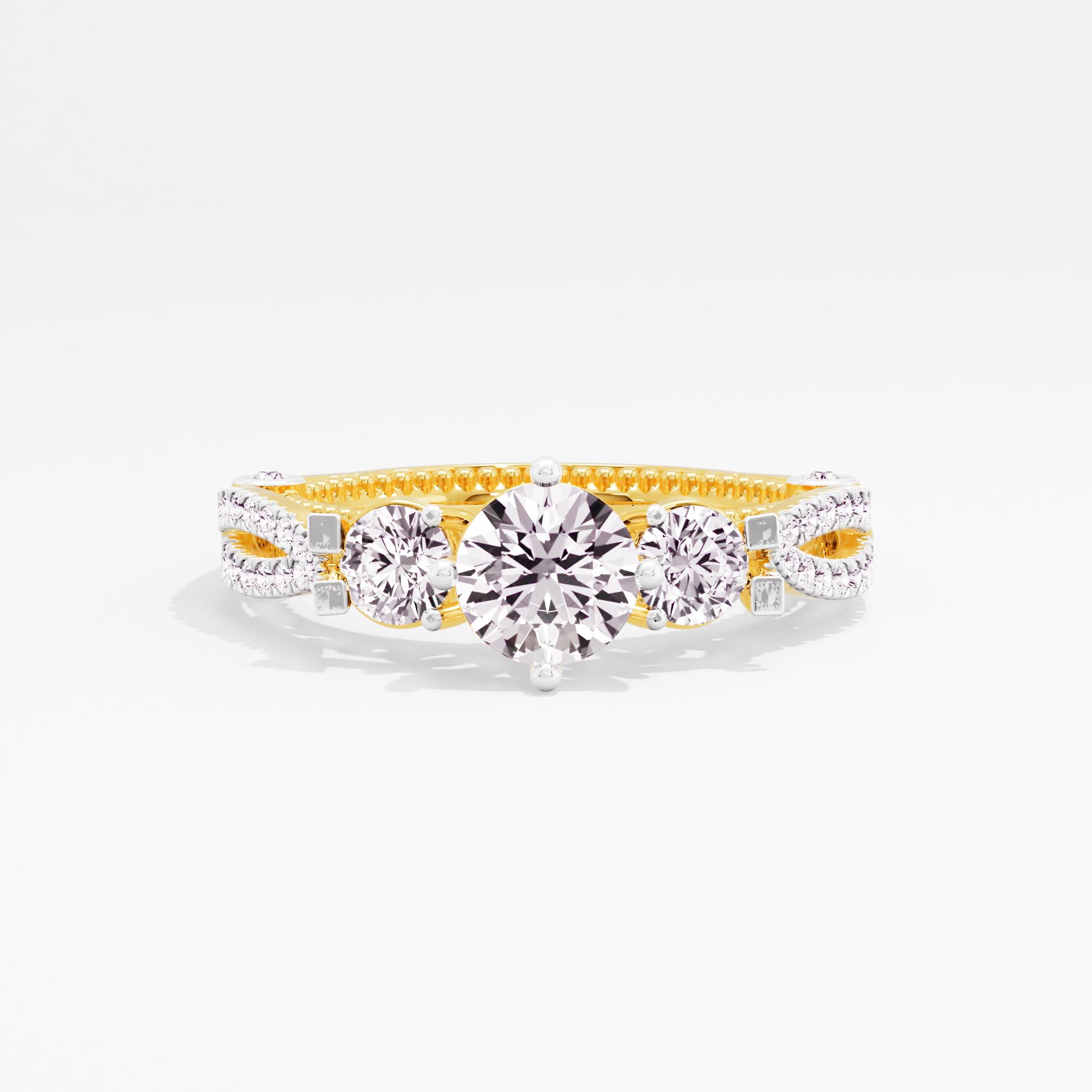 Elysian Bloom 3 Stone Ring