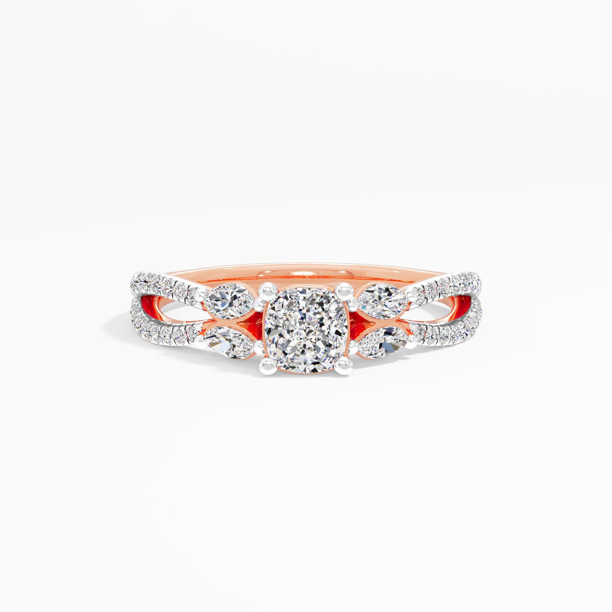 Celestial Weave Solitaire Diamond Ring